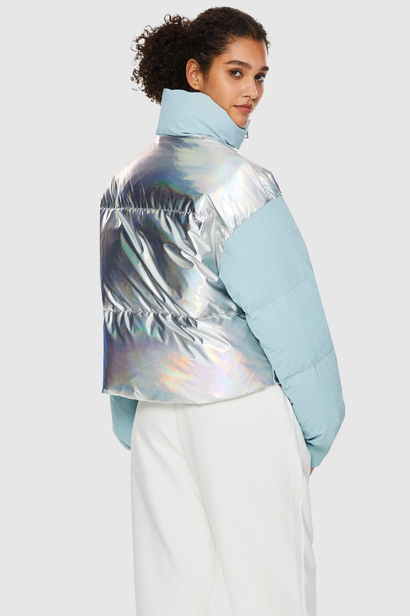 Colorlay Chrome Cropped Down Puffer - Image 8