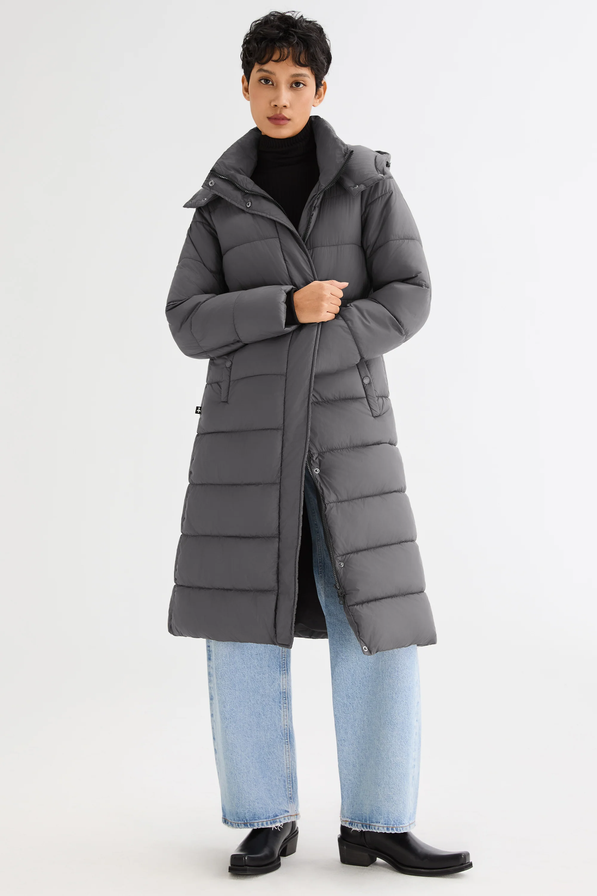 Long Hooded Quilted Lyrella Puffer Jacket - Image 33