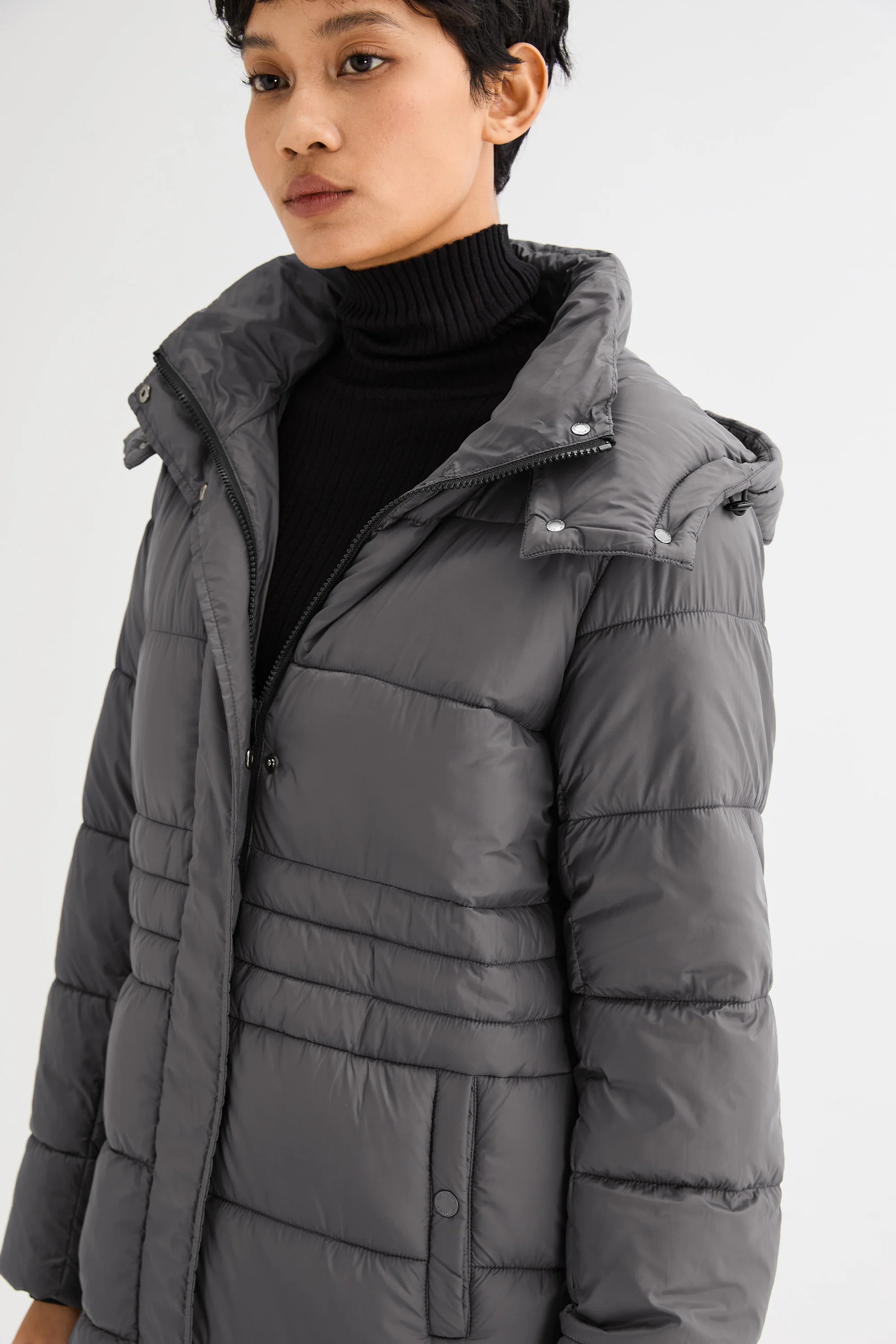 Long Hooded Quilted Lyrella Puffer Jacket - Image 41