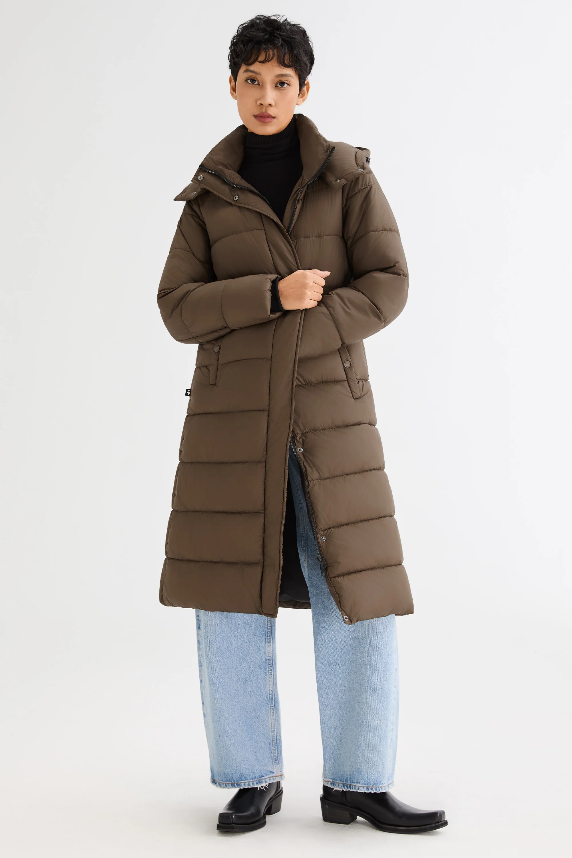 Long Hooded Quilted Lyrella Puffer Jacket - Image 6