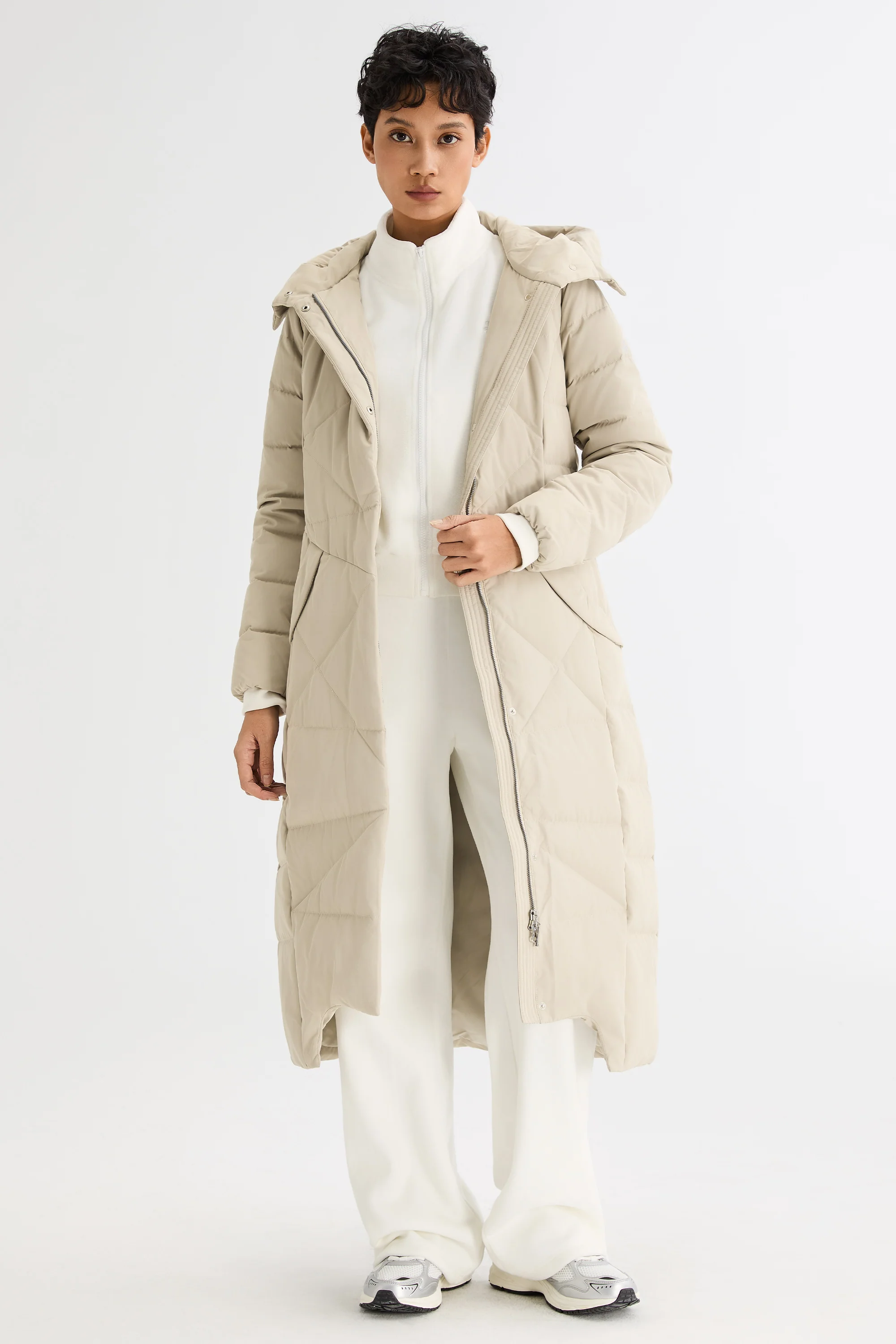 Long Maxi Down Coat with Hood - Image 23