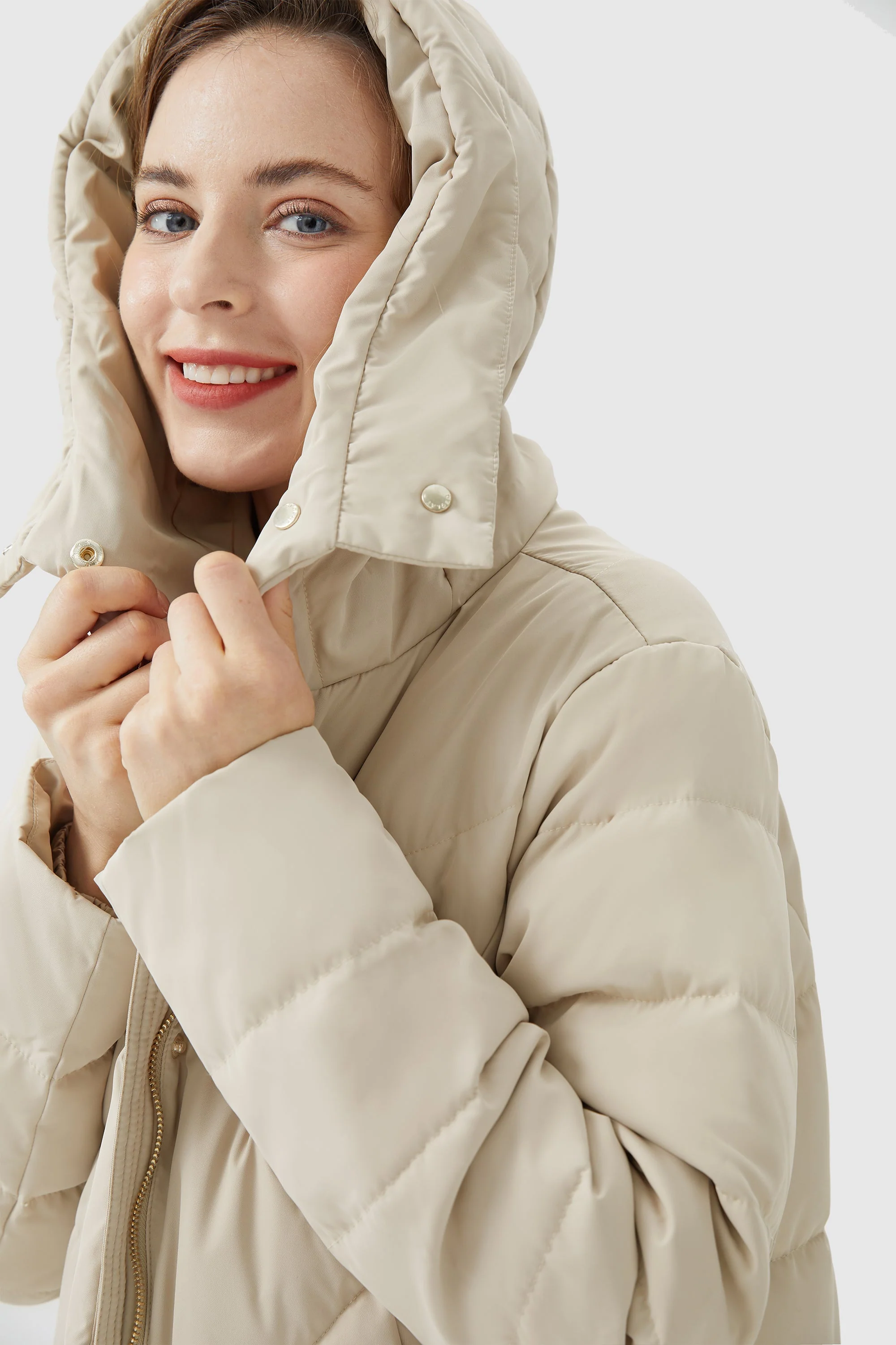 Long Maxi Down Coat with Hood - Image 32