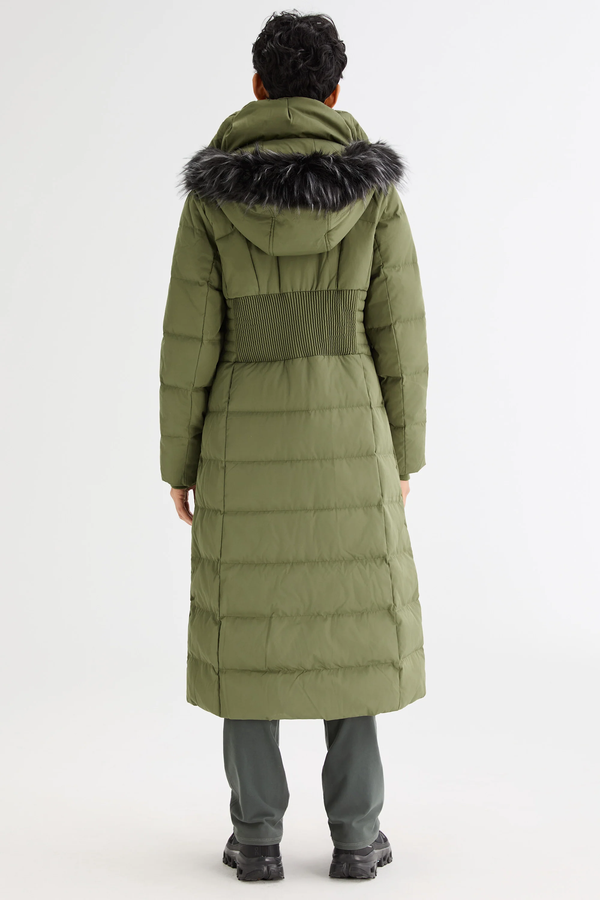 Long Puffer Down Coat with Hood Fur - Image 24