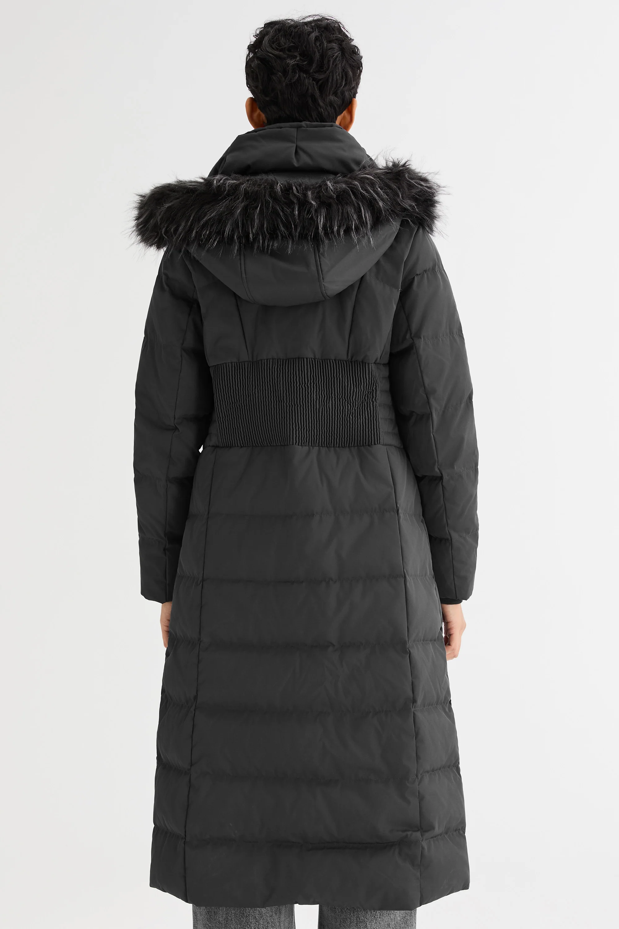 Long Puffer Down Coat with Hood Fur - Image 33