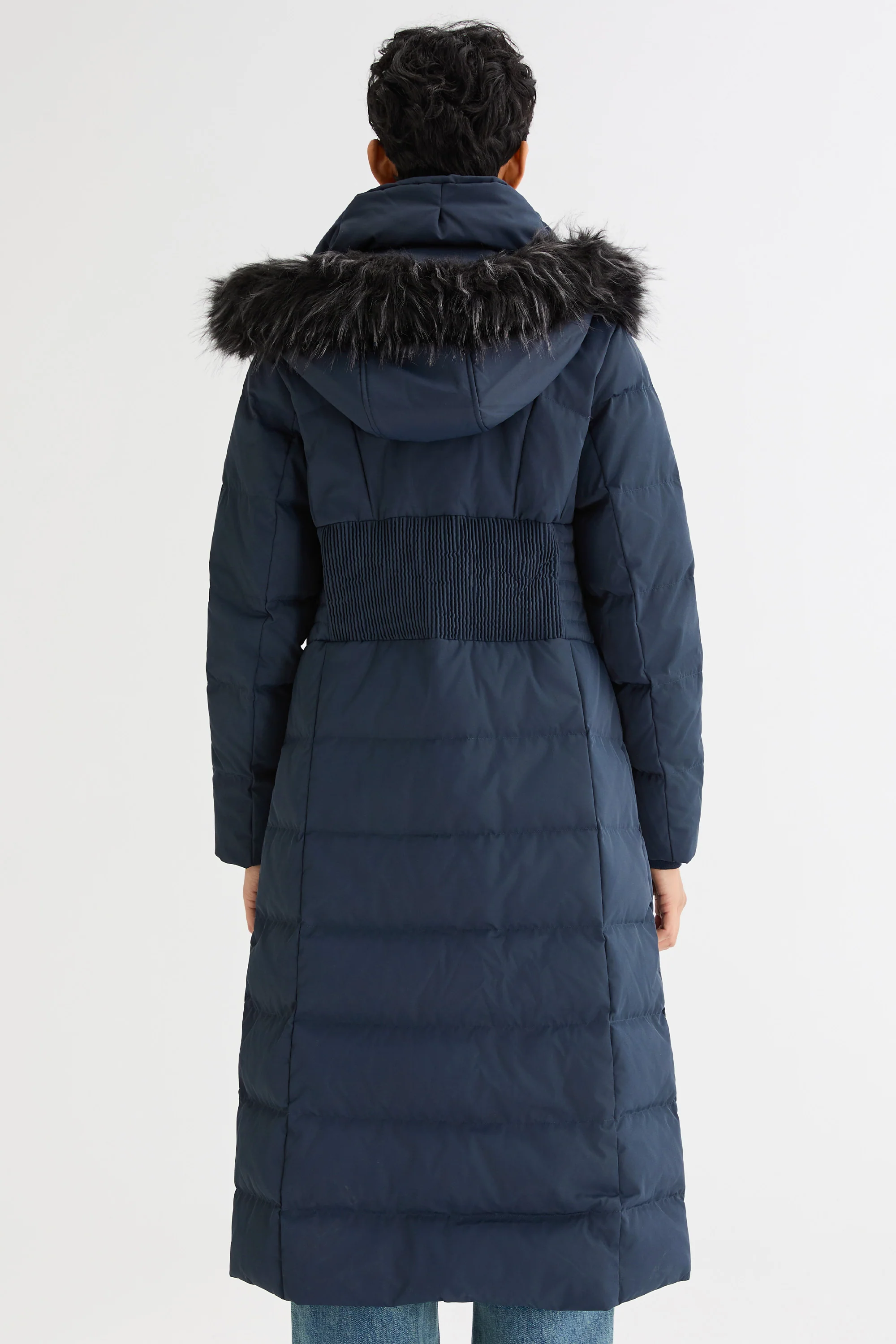 Long Puffer Down Coat with Hood Fur - Image 4