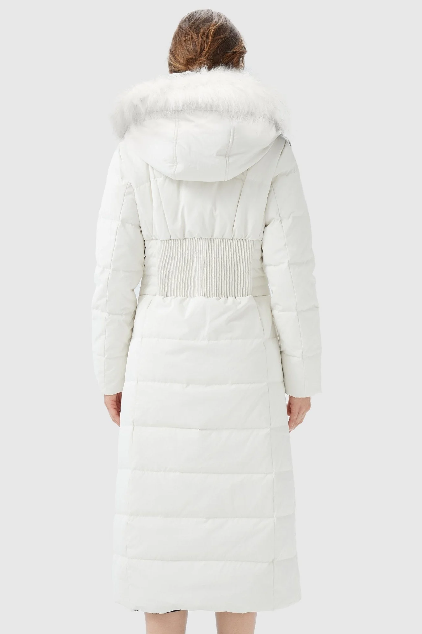 Long Puffer Down Coat with Hood Fur - Image 43
