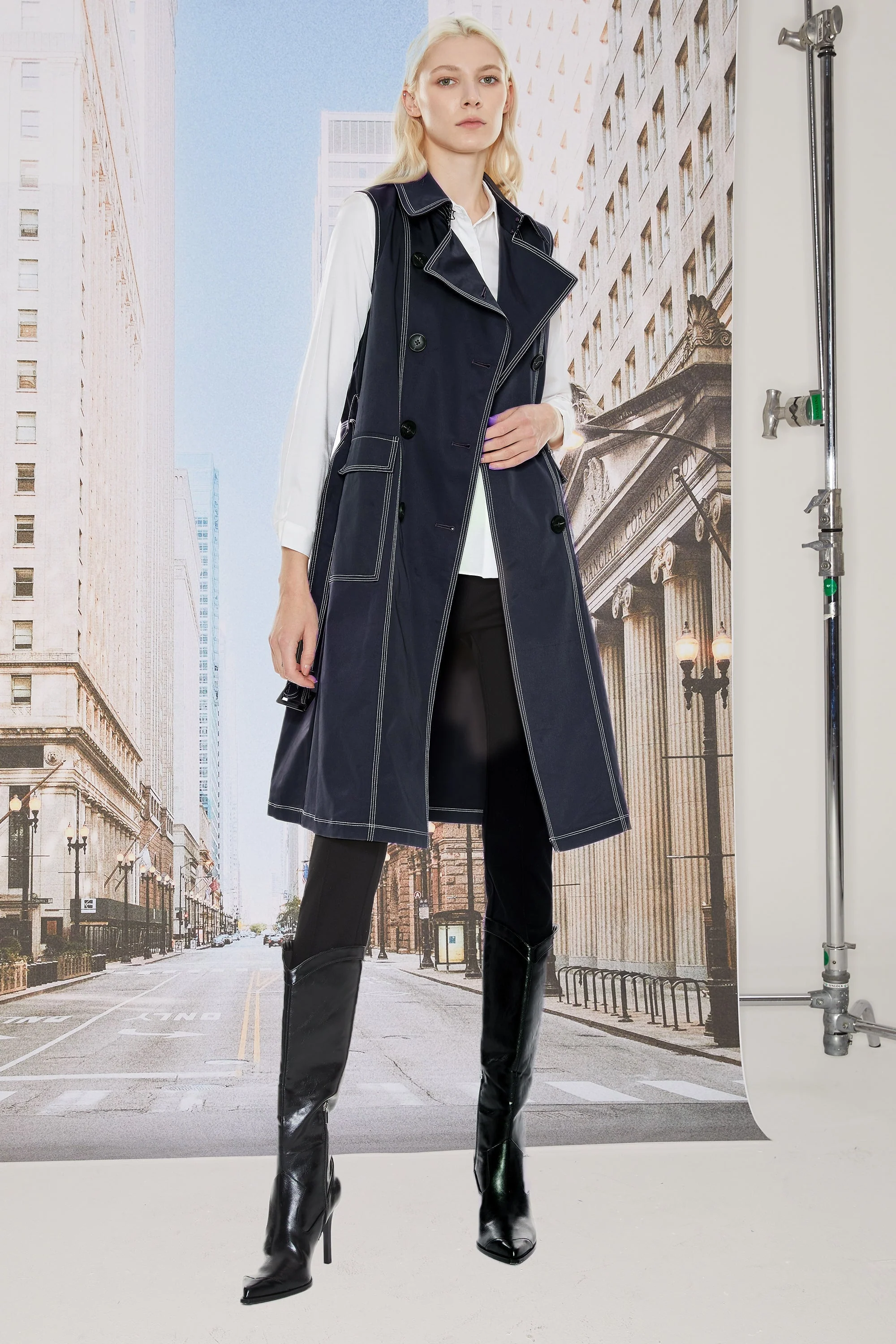 Double-Breasted Long Vest - Image 9