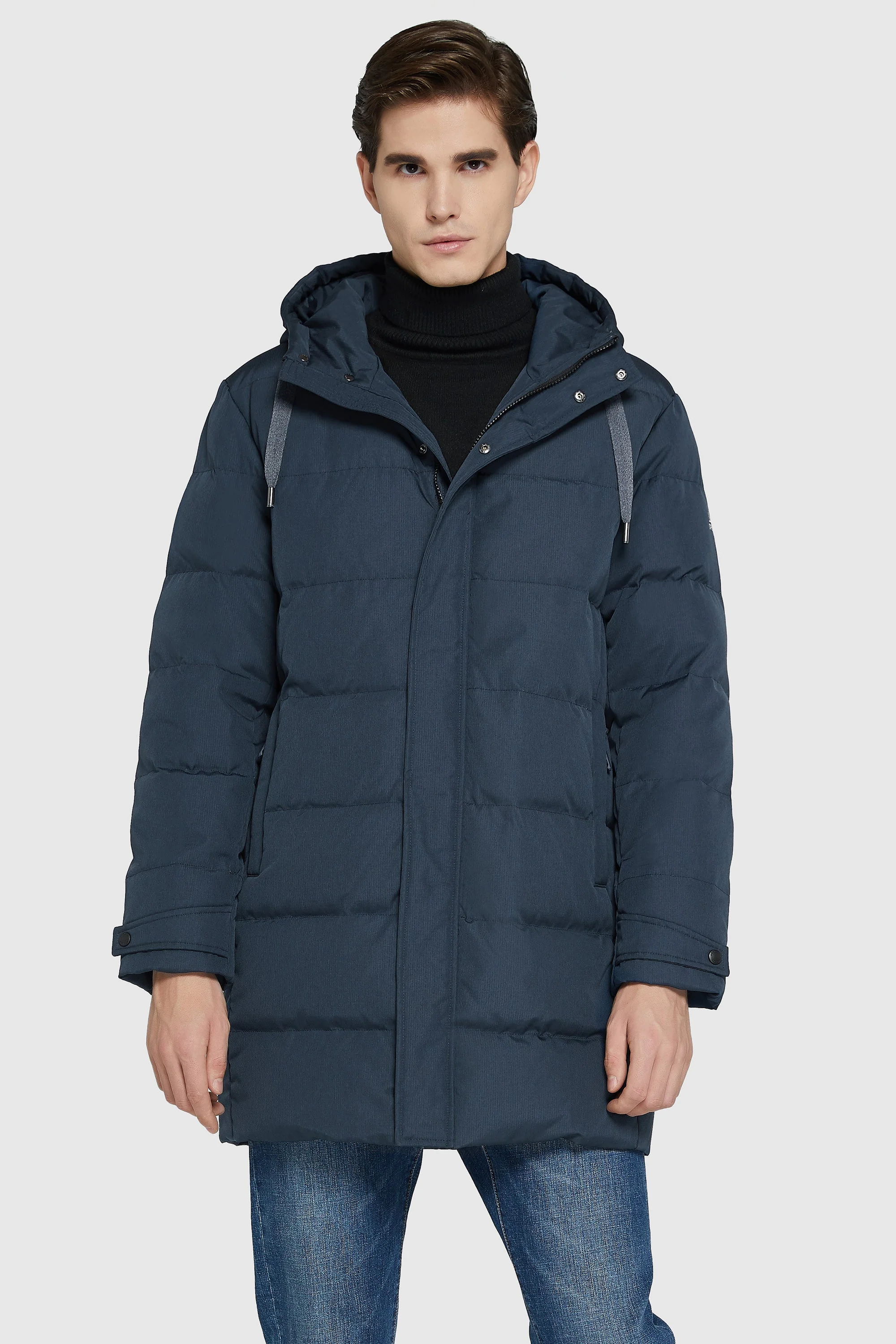 Mid-Length Warm Hooded Puffer Down Jacket - Image 10