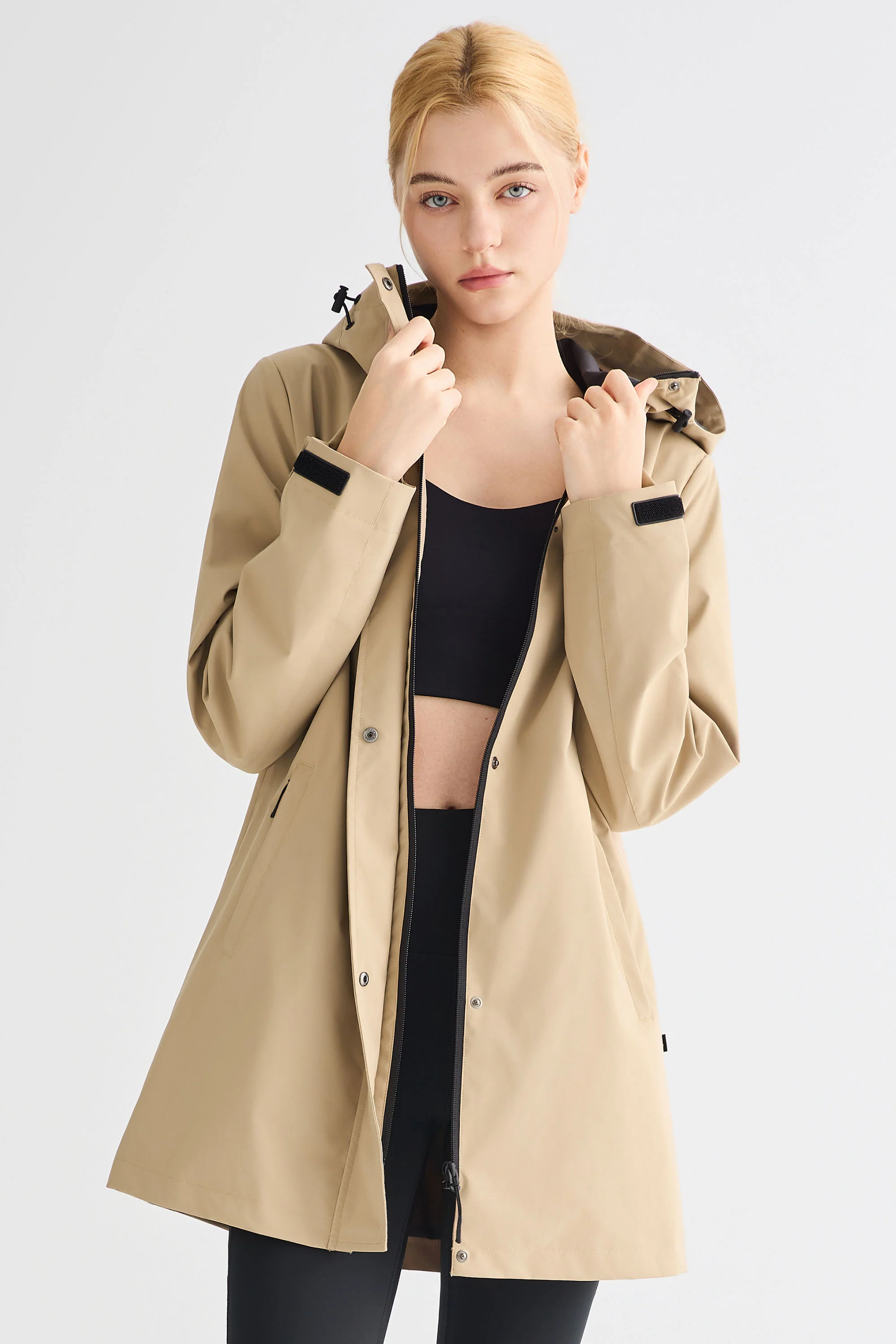 Mid-Length Waterproof Trench Jacket - Image 10