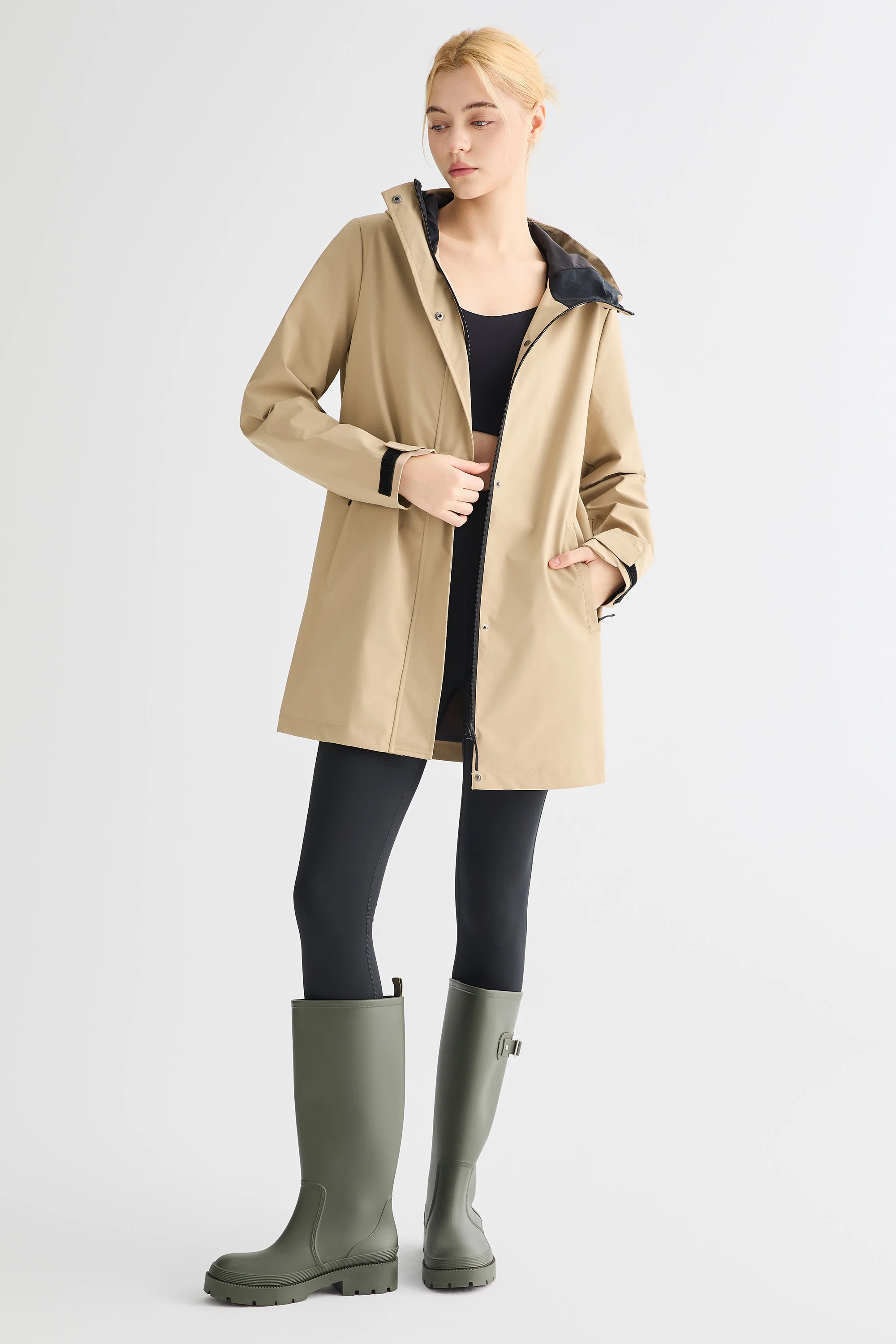 Mid-Length Waterproof Trench Jacket - Image 14