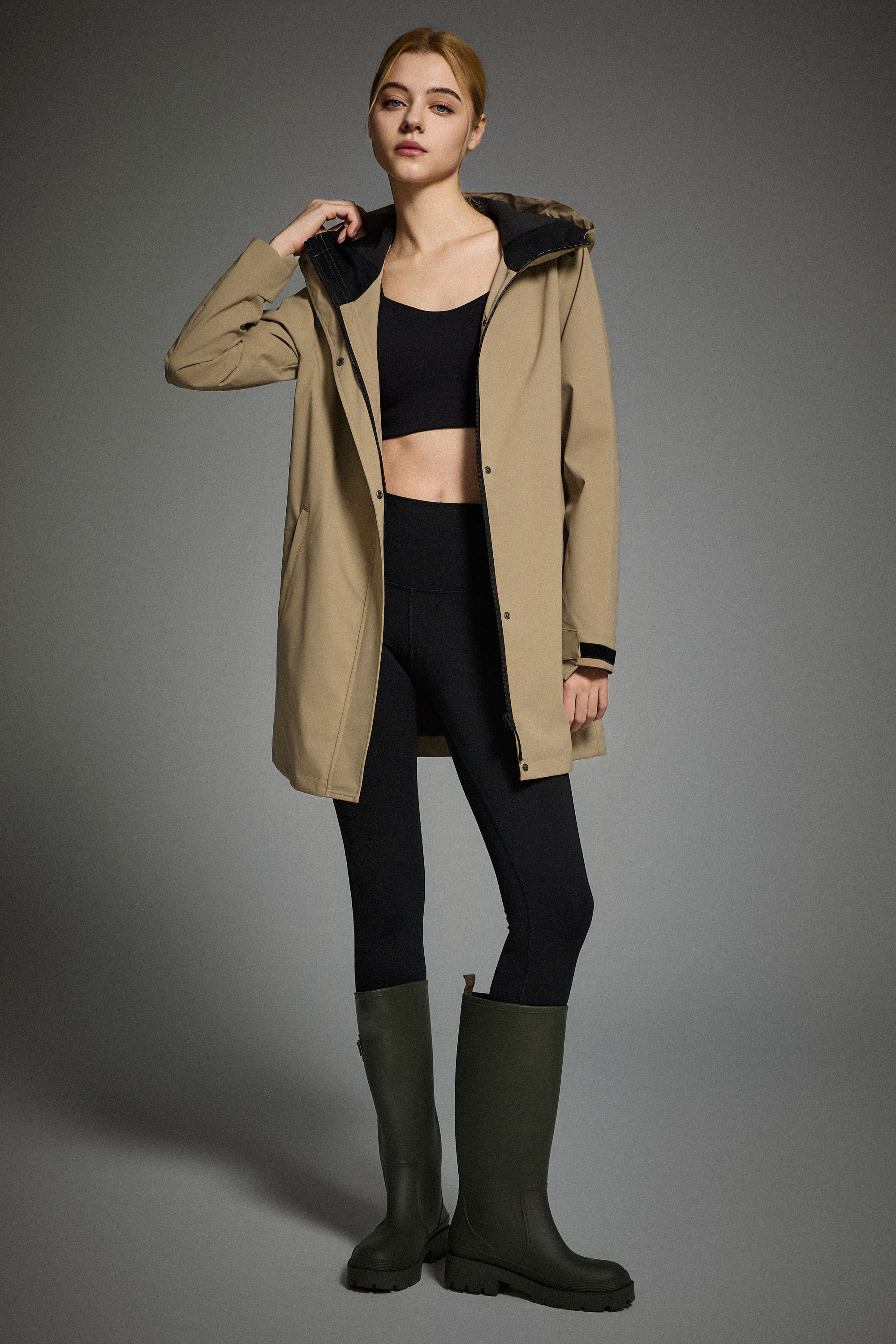 Mid-Length Waterproof Trench Jacket - Image 17