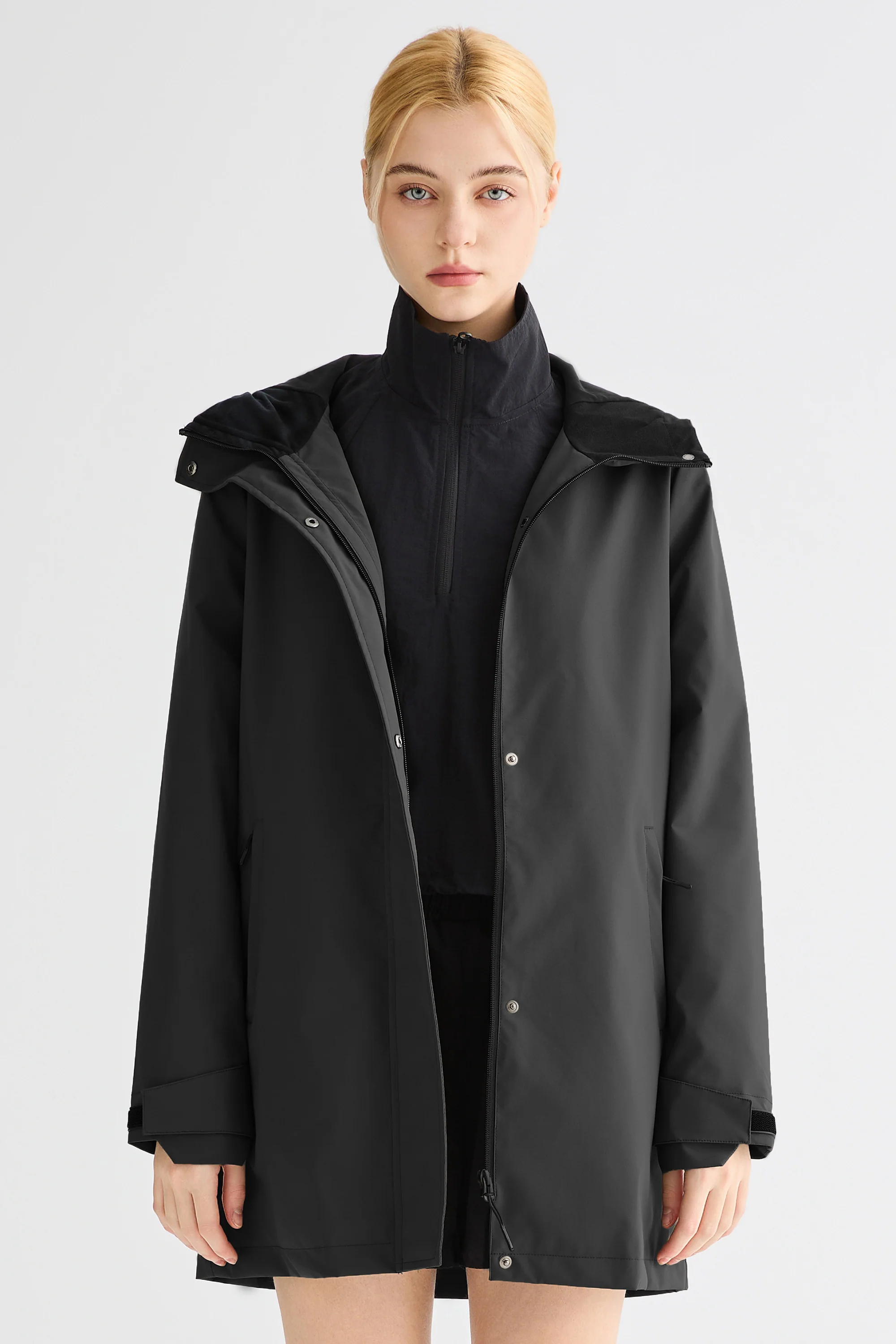Mid-Length Waterproof Trench Jacket - Image 19