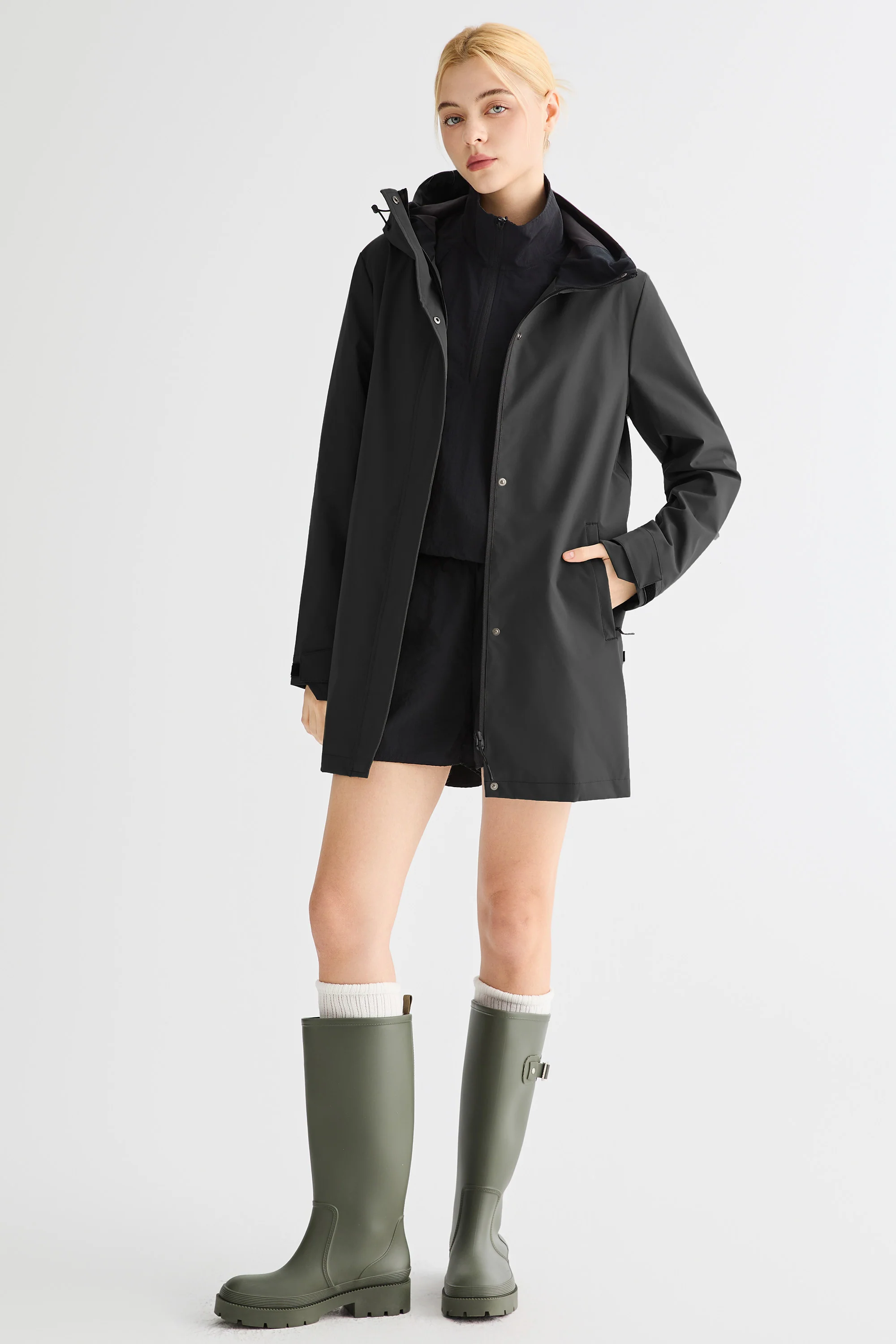 Mid-Length Waterproof Trench Jacket - Image 21