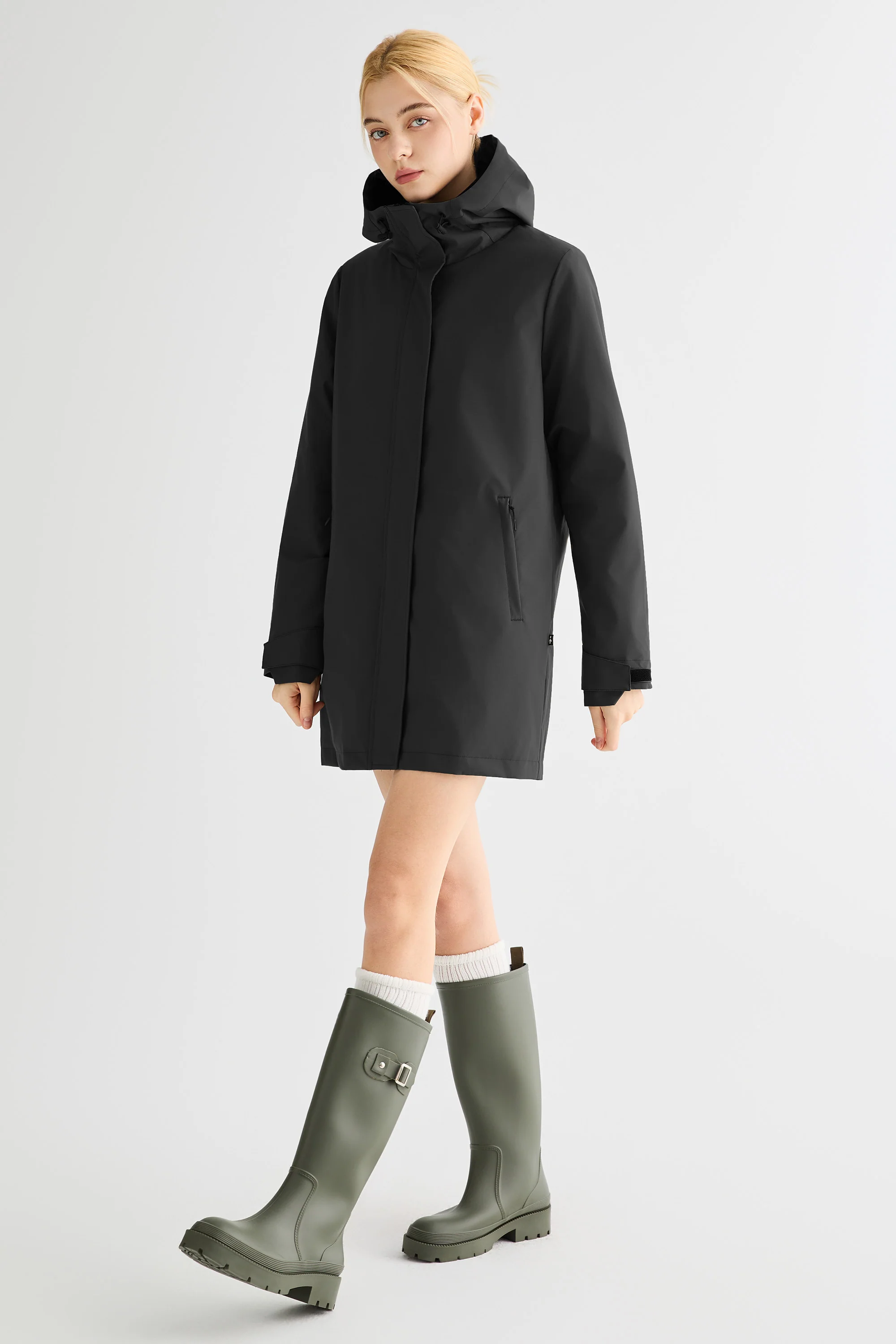Mid-Length Waterproof Trench Jacket - Image 22
