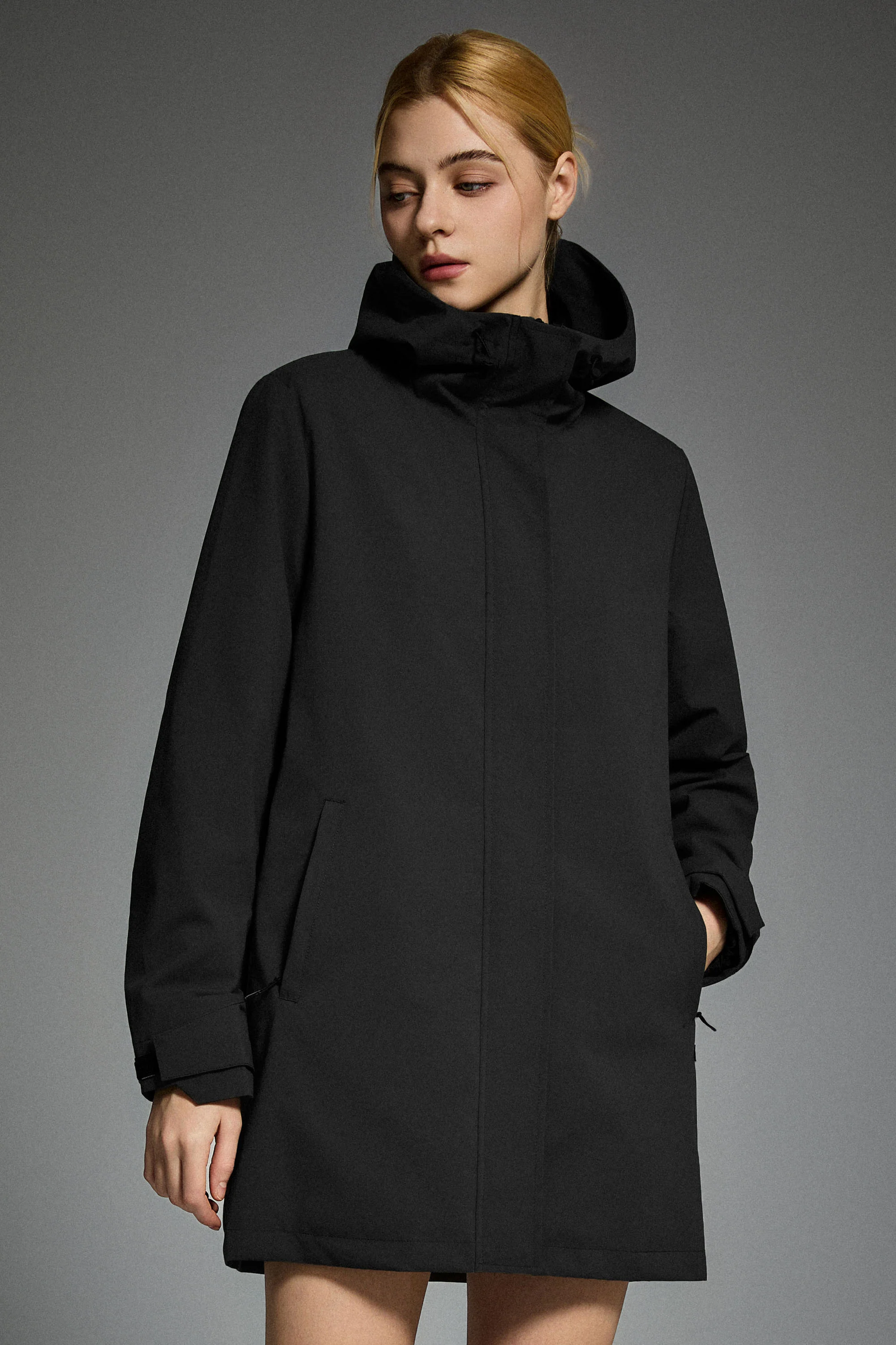 Mid-Length Waterproof Trench Jacket - Image 24