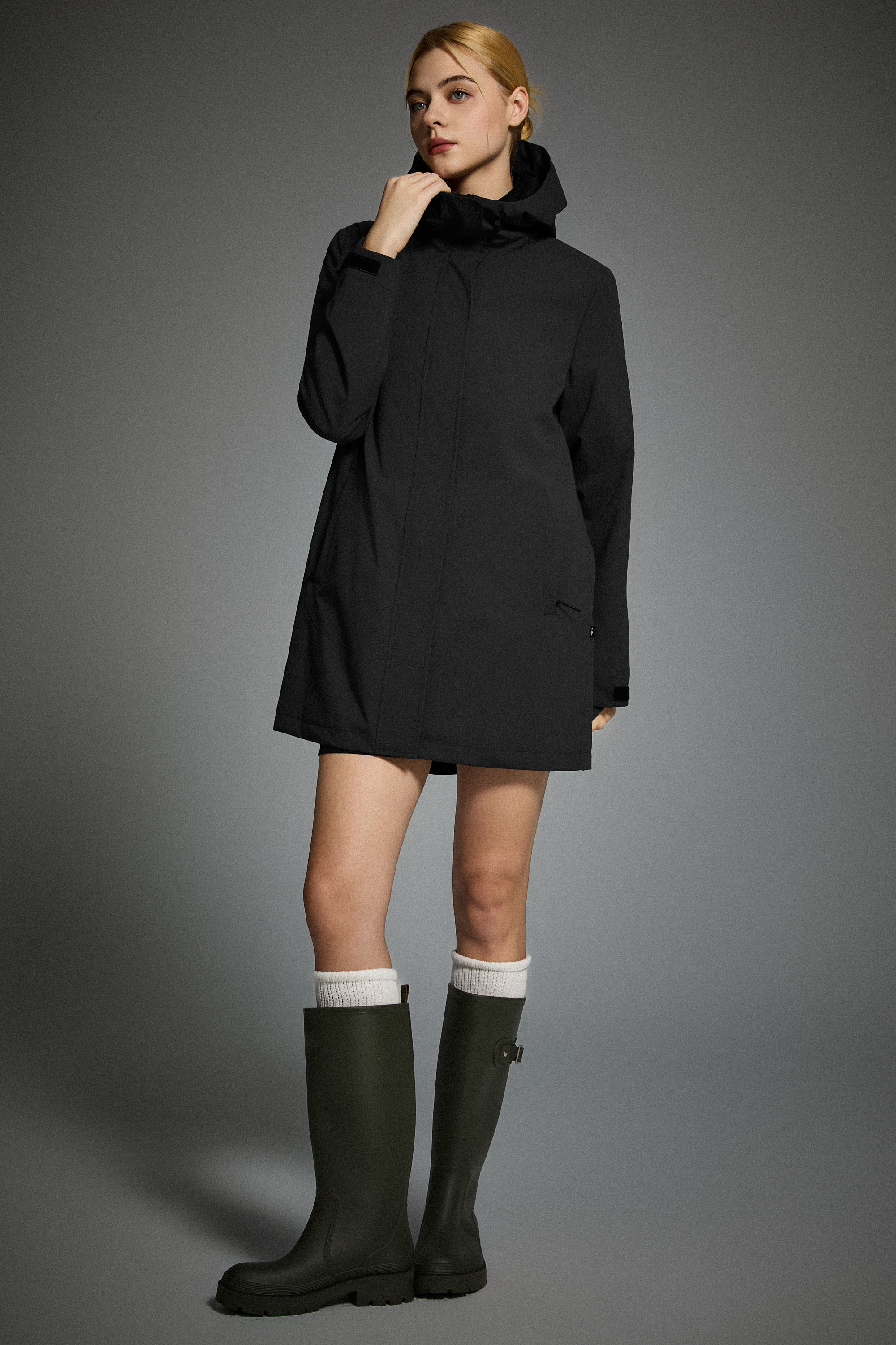 Mid-Length Waterproof Trench Jacket - Image 25
