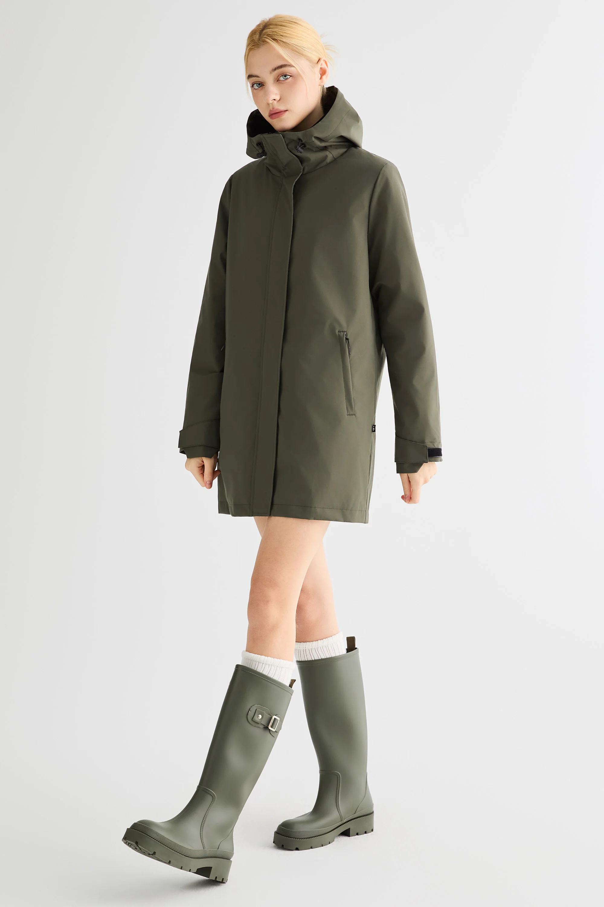 Mid-Length Waterproof Trench Jacket - Image 5