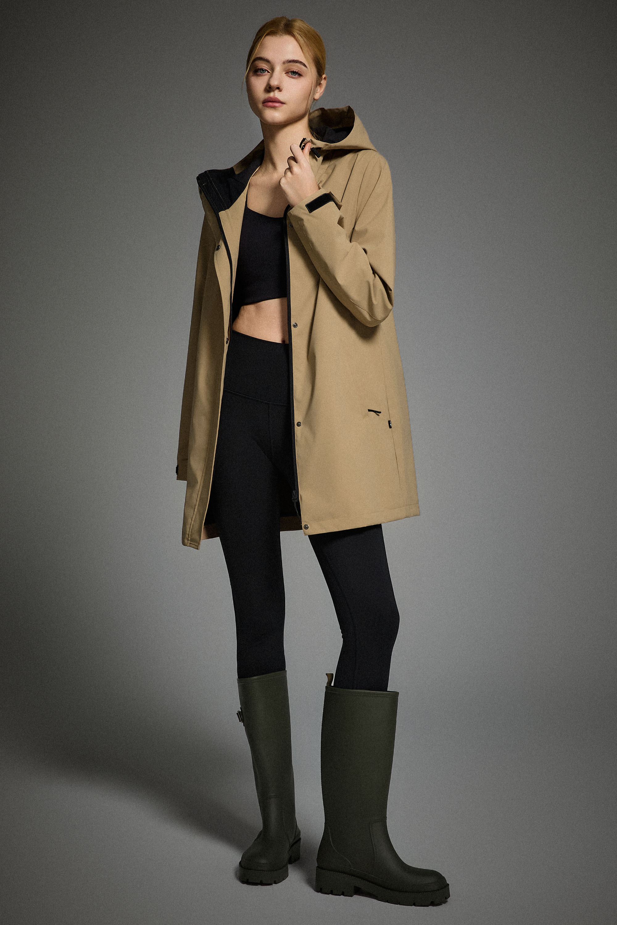 Mid-Length Waterproof Trench Jacket - Image 9