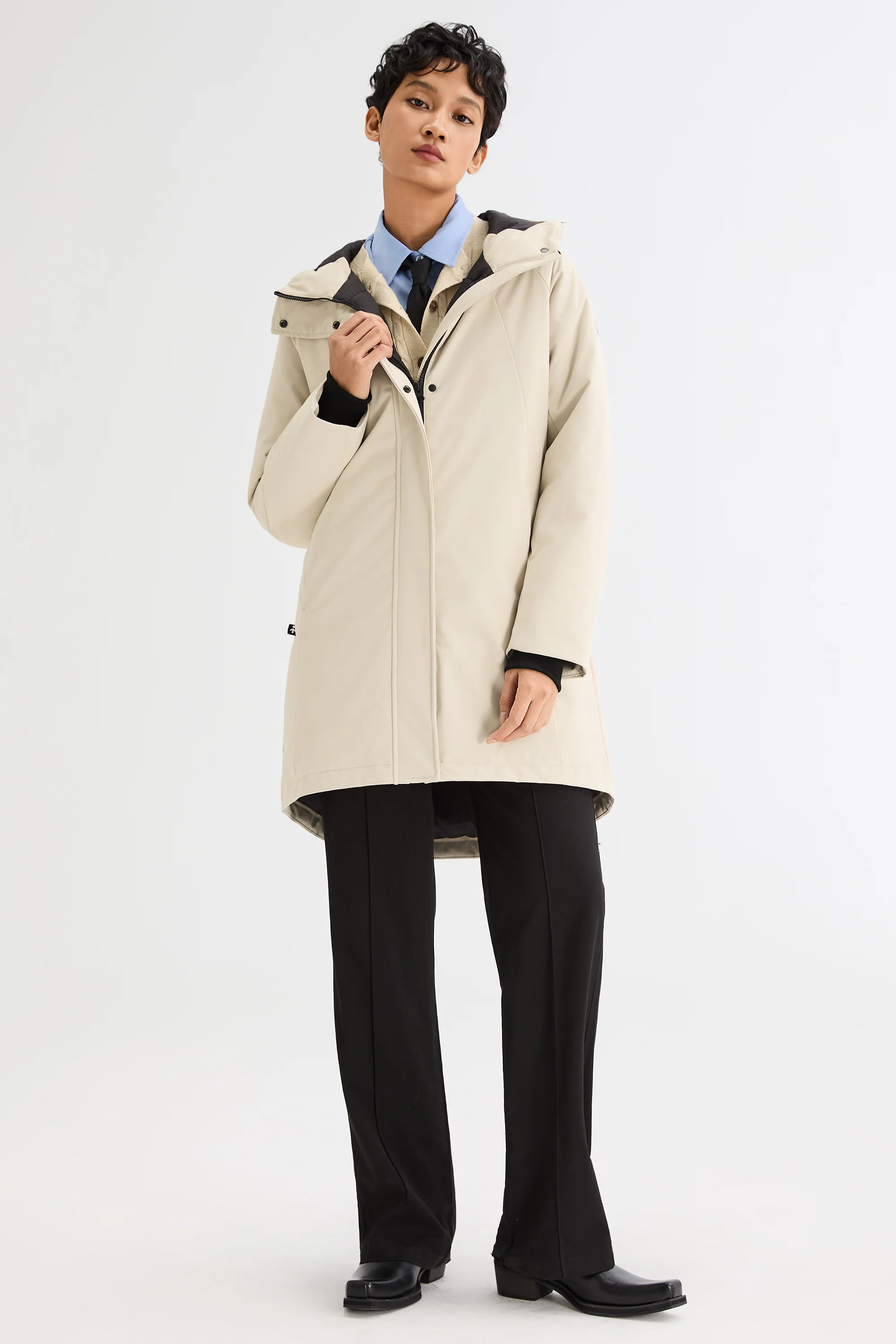 Mid-Length Windproof Parka Coat - Image 22