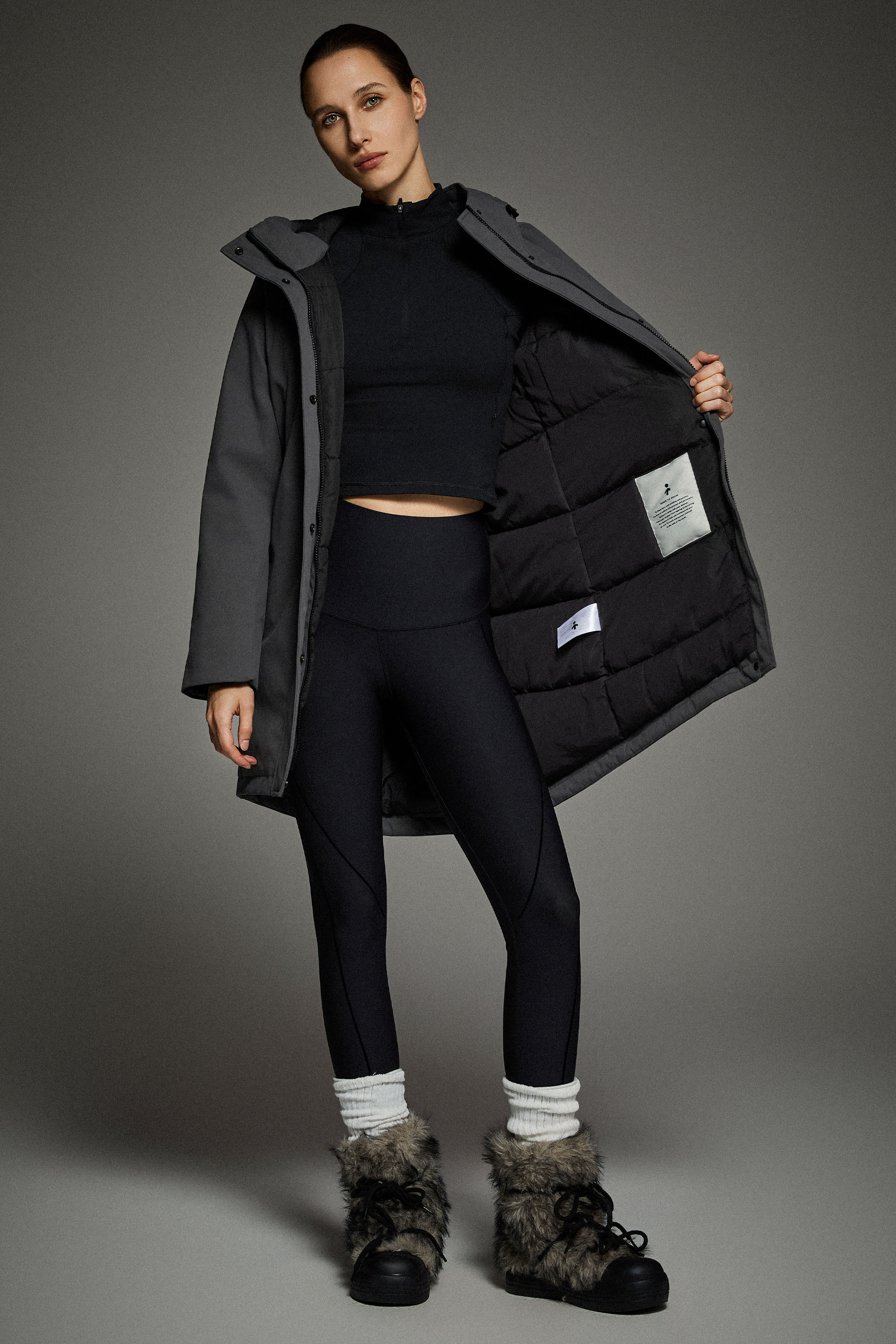 Mid-Length Windproof Parka Coat - Image 25