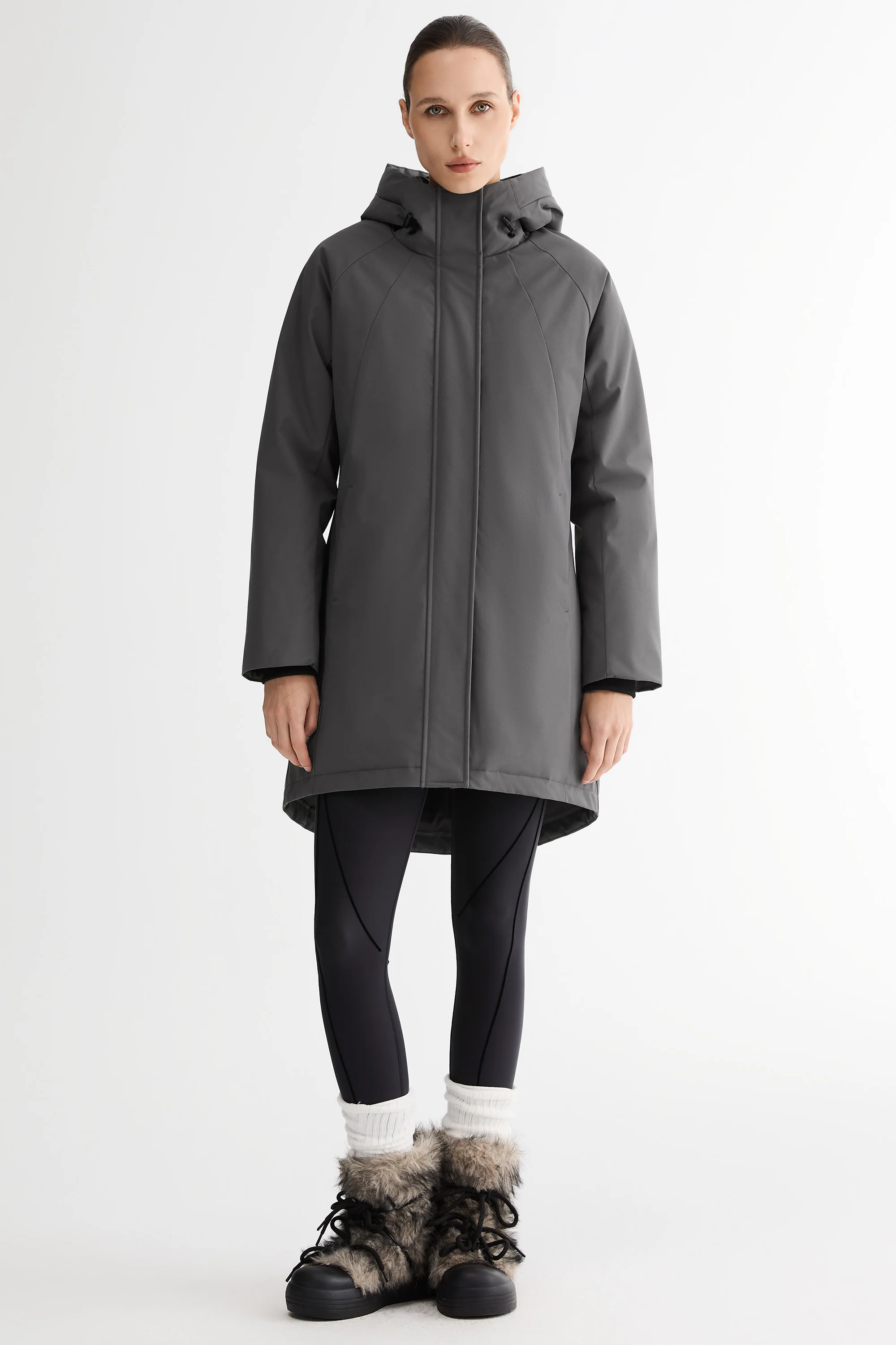 Mid-Length Windproof Parka Coat - Image 26