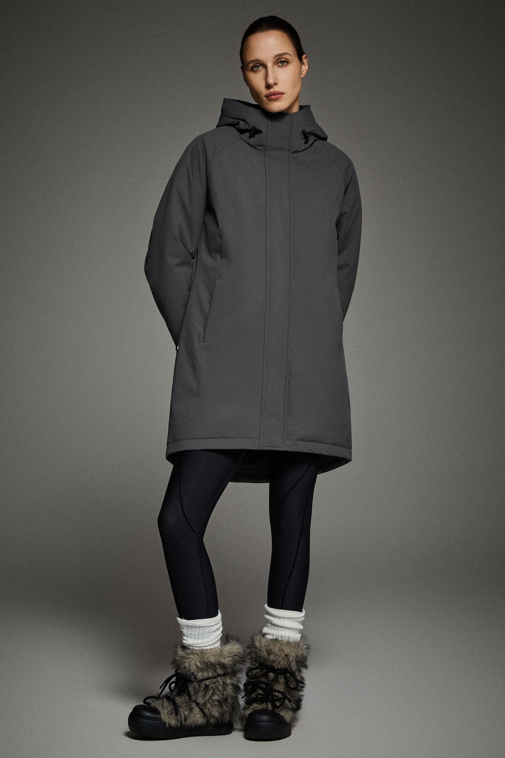 Mid-Length Windproof Parka Coat - Image 32