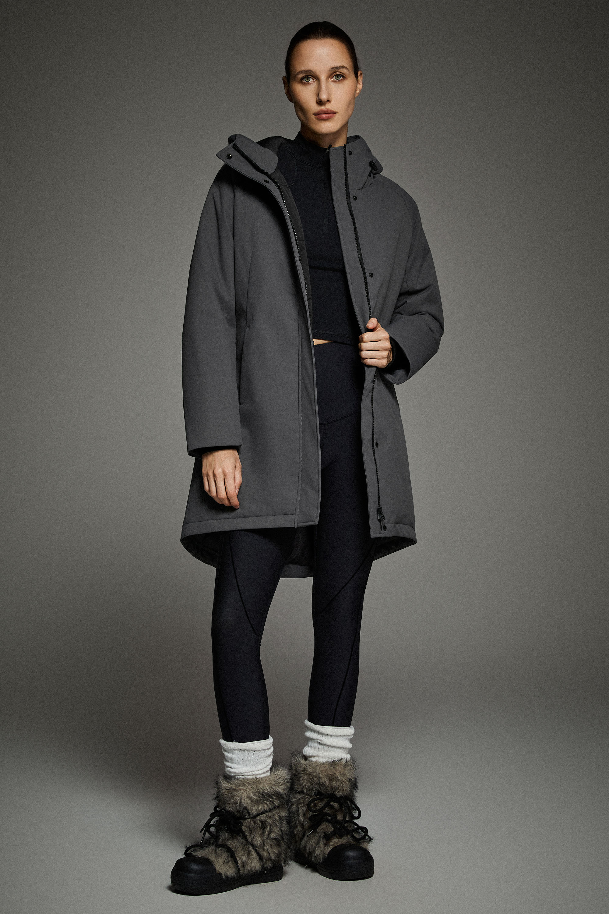 Mid-Length Windproof Parka Coat - Image 33