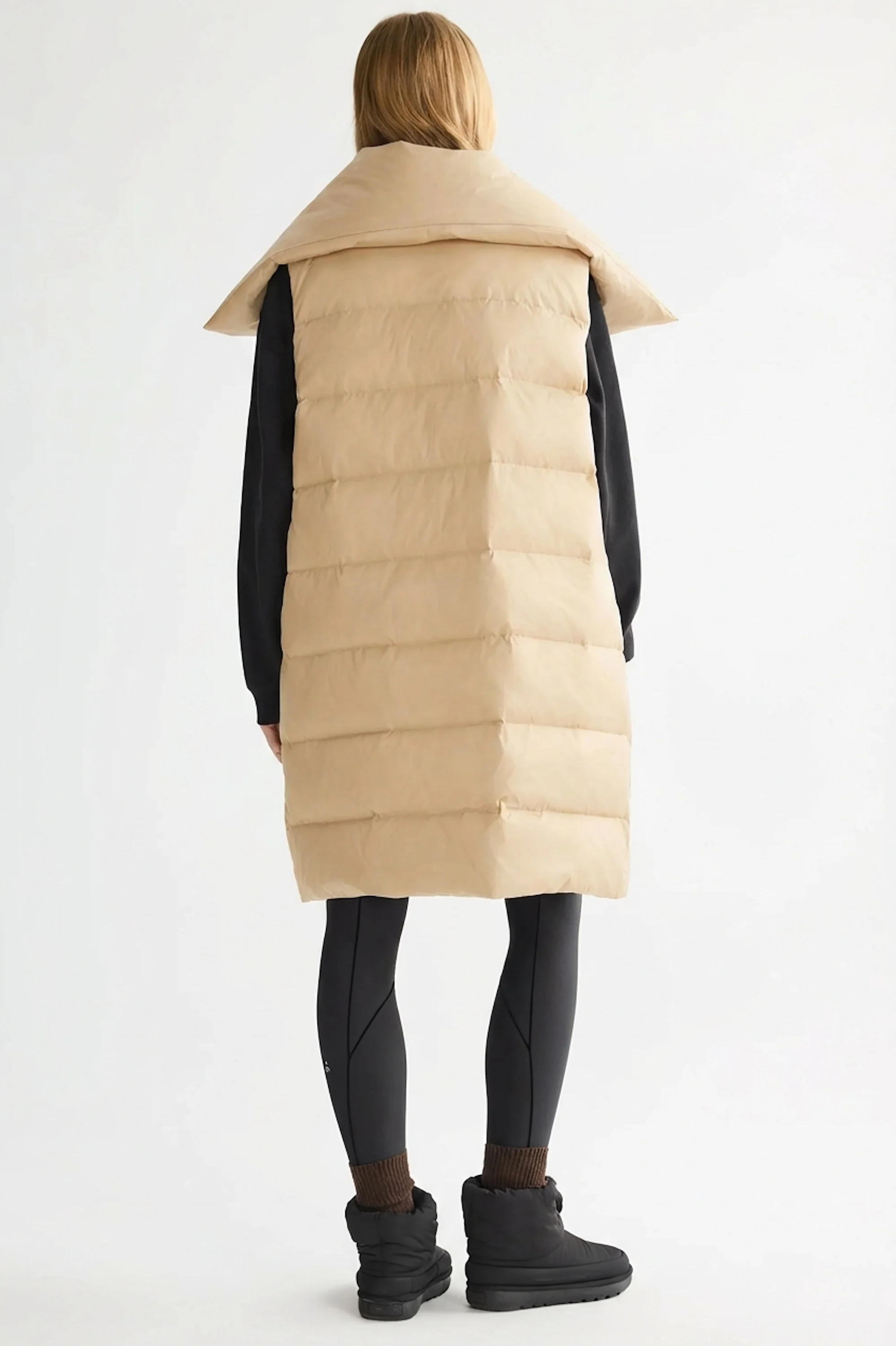 Oversized Collar Puffer Down Vest - Image 12