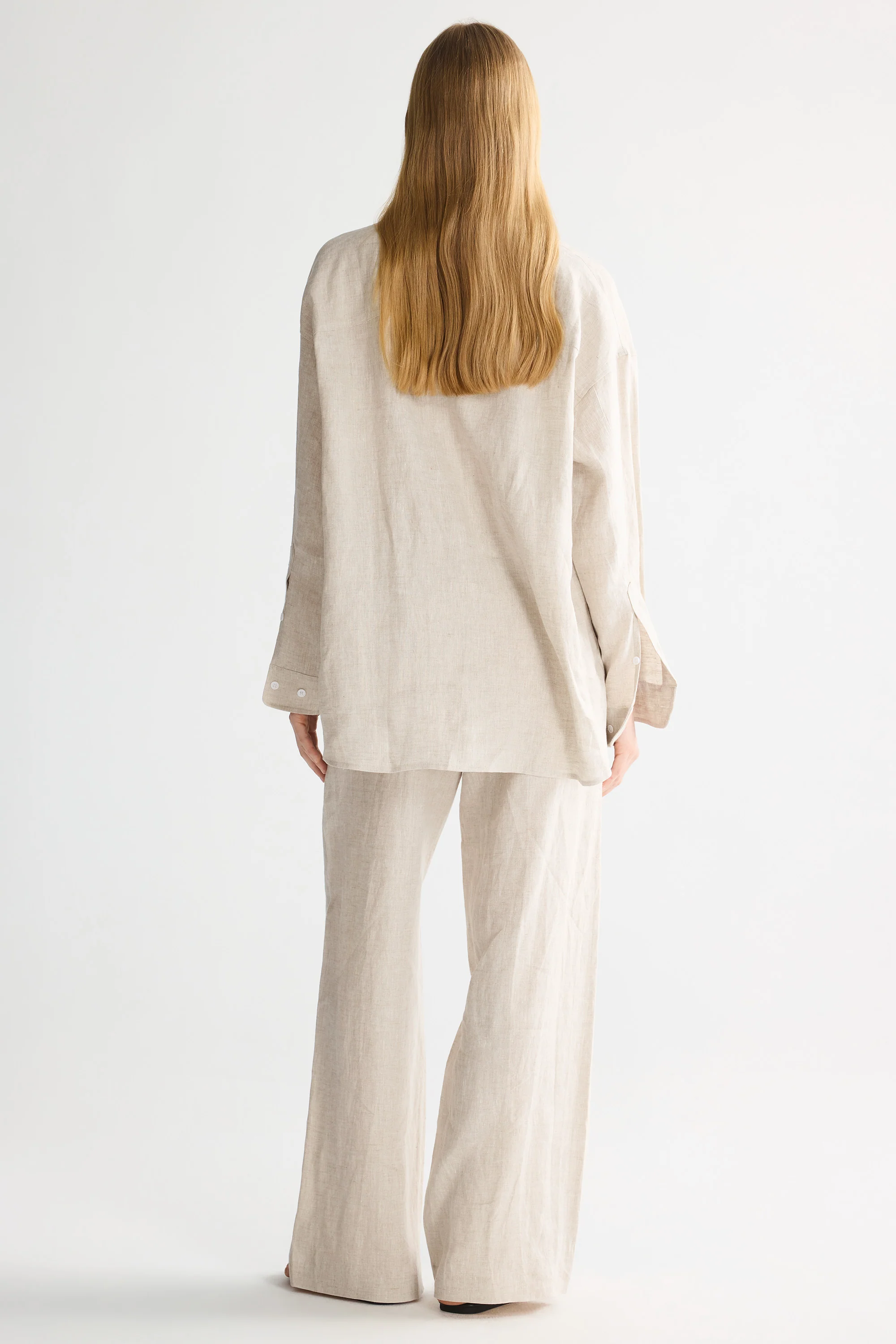 Oversized Linen Button-Up Shirt - Image 15