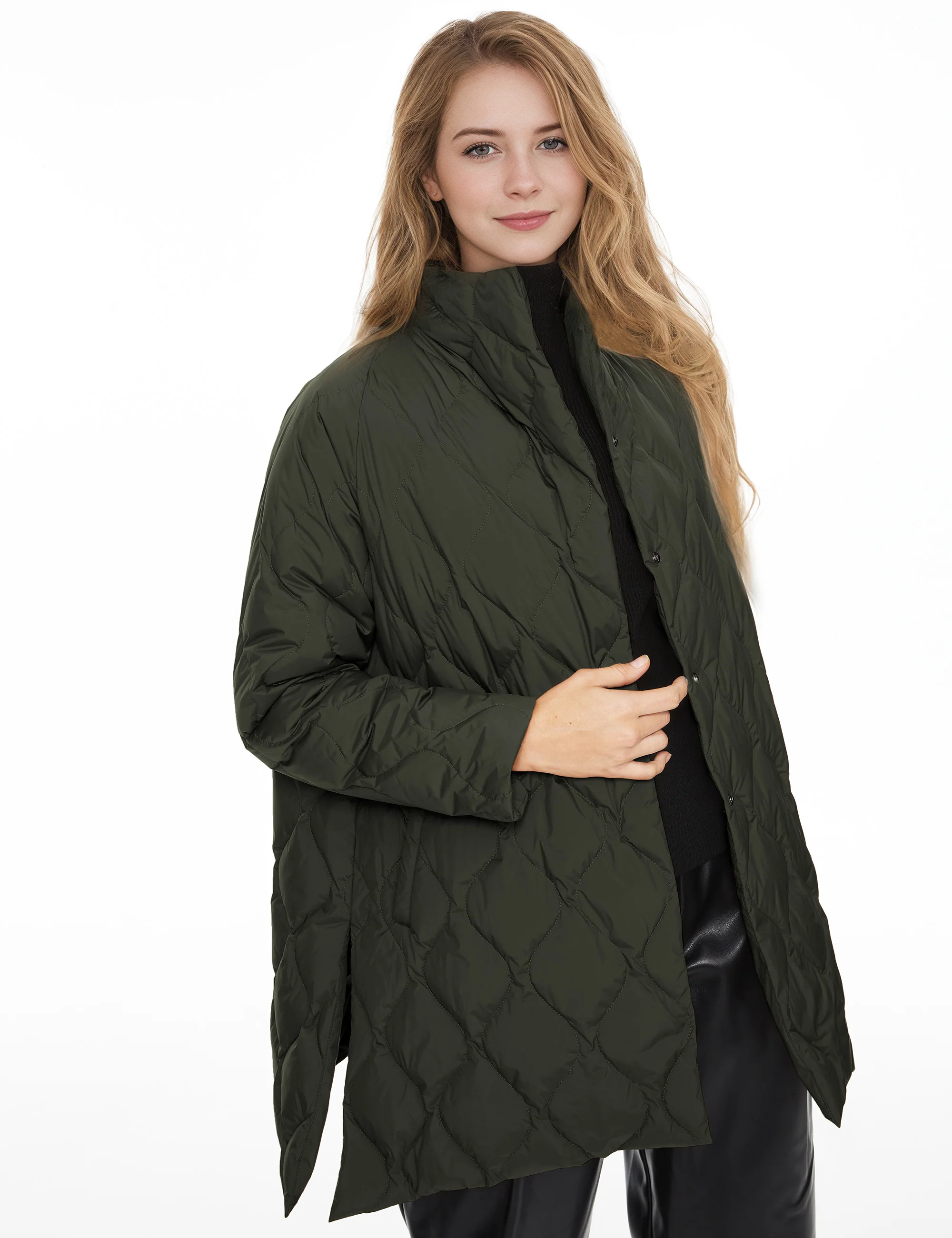 Oversized Quilted Lightweight Puffer Jacket - Image 29
