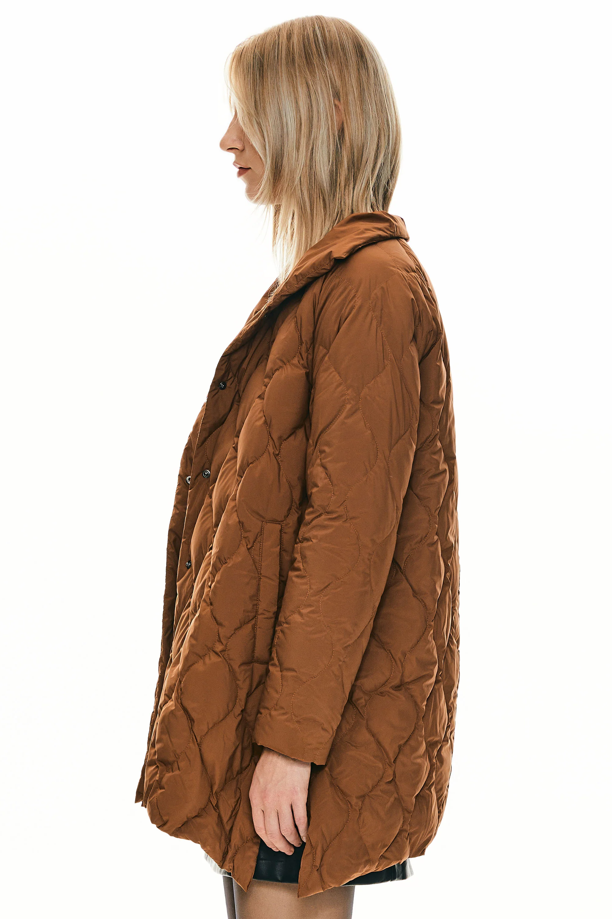 Oversized Quilted Lightweight Puffer Jacket - Image 5