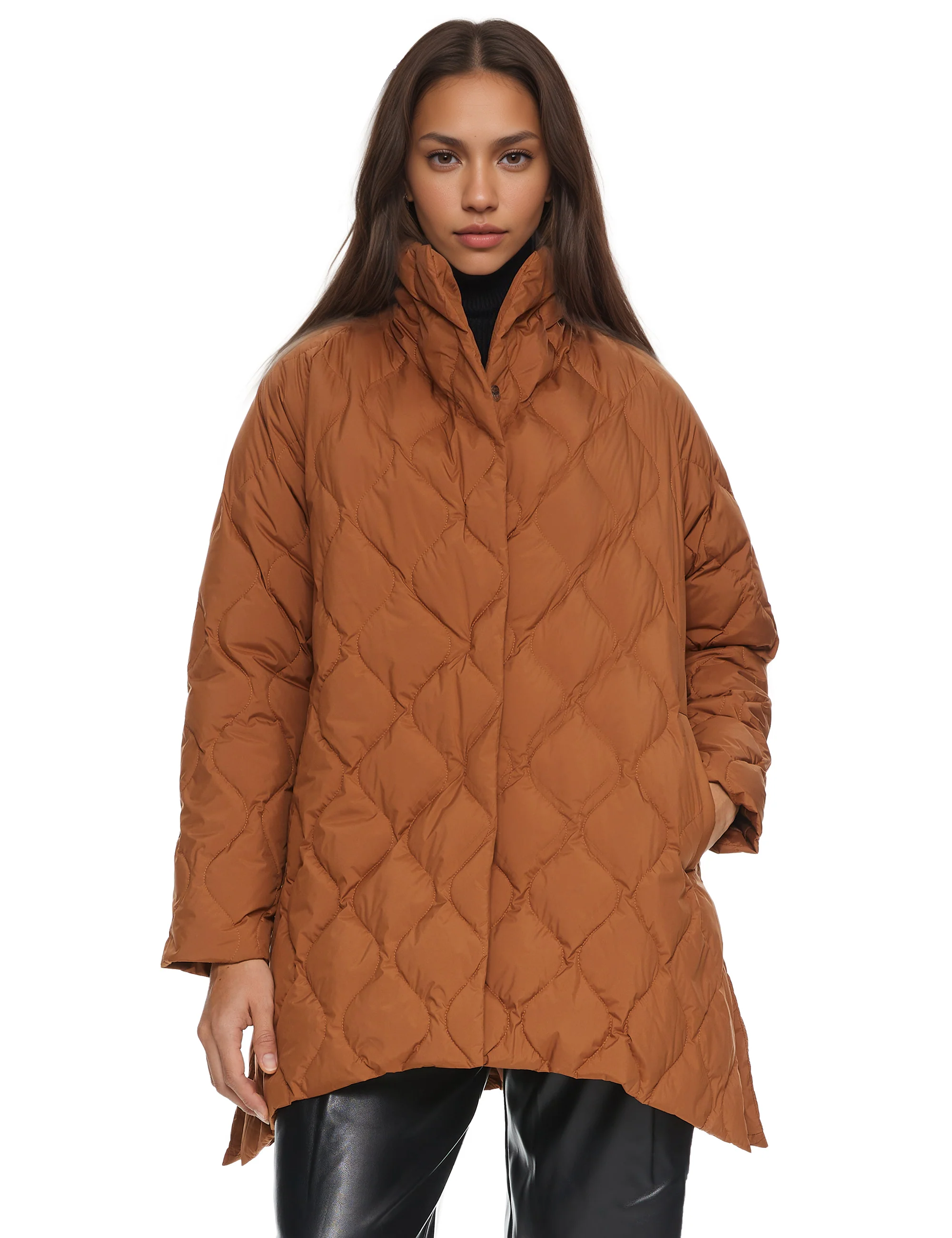 Oversized Quilted Lightweight Puffer Jacket - Image 8