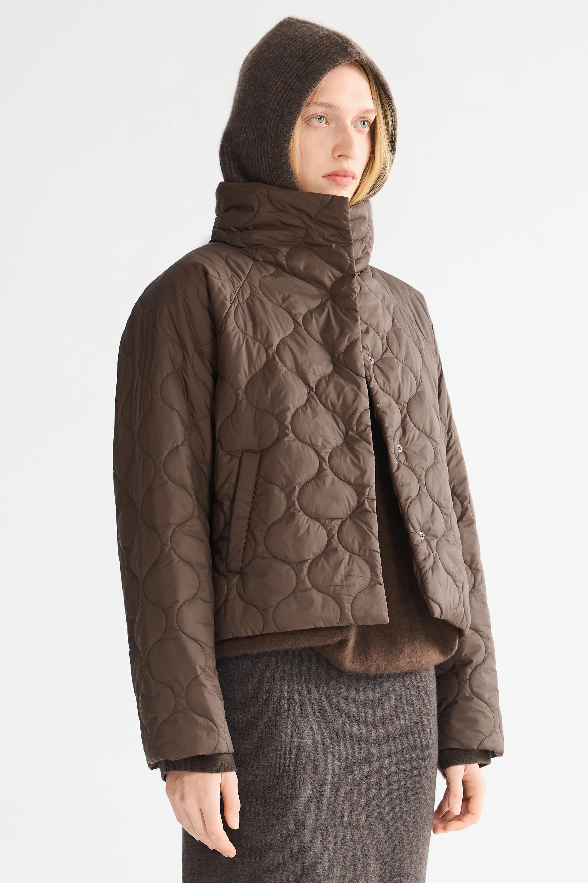 Oversized Quilted Raglan Sleeve Lightweight Jacket - Image 15