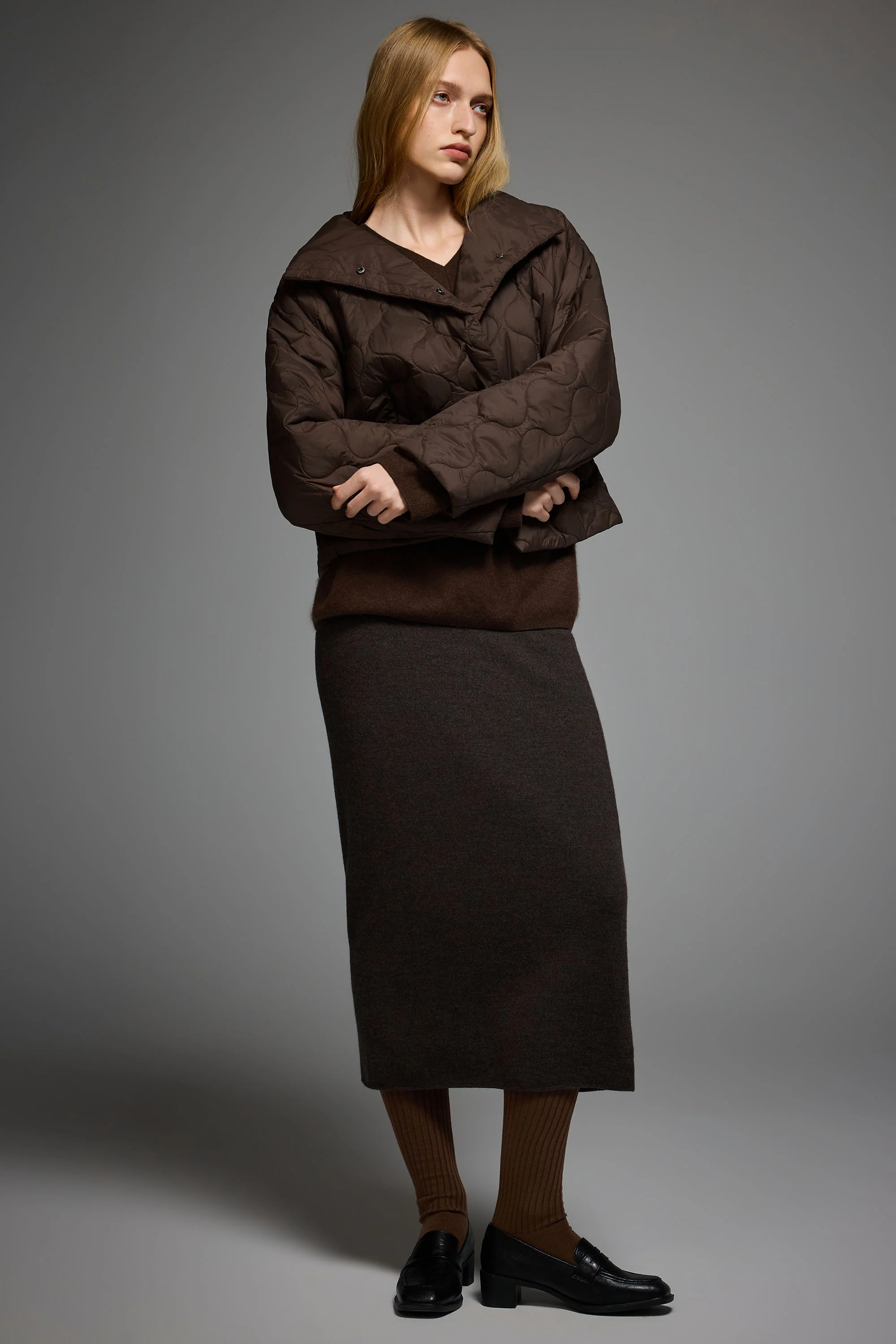 Oversized Quilted Raglan Sleeve Lightweight Jacket - Image 22