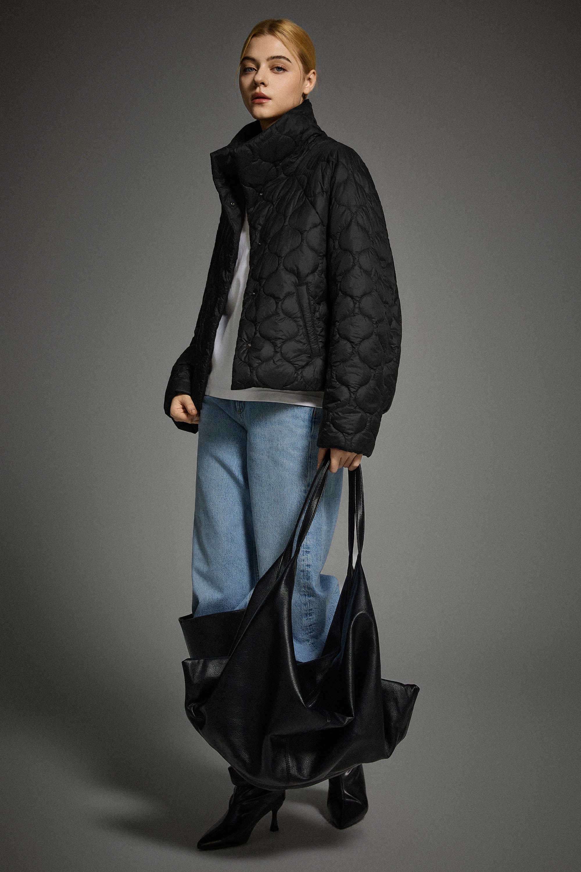 Oversized Quilted Raglan Sleeve Lightweight Jacket - Image 36