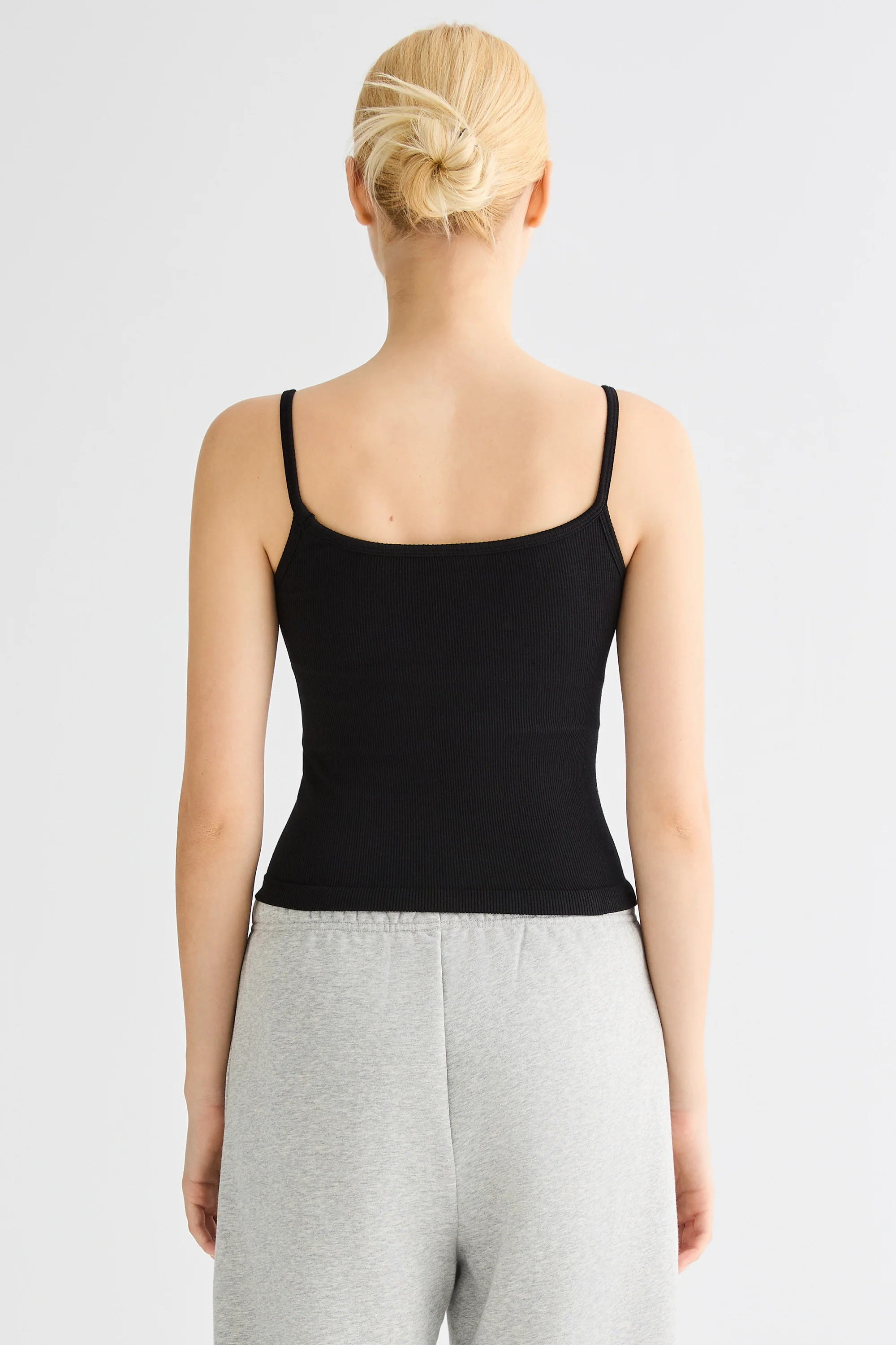 Padded Ribbed Square Neck Tank - Image 10