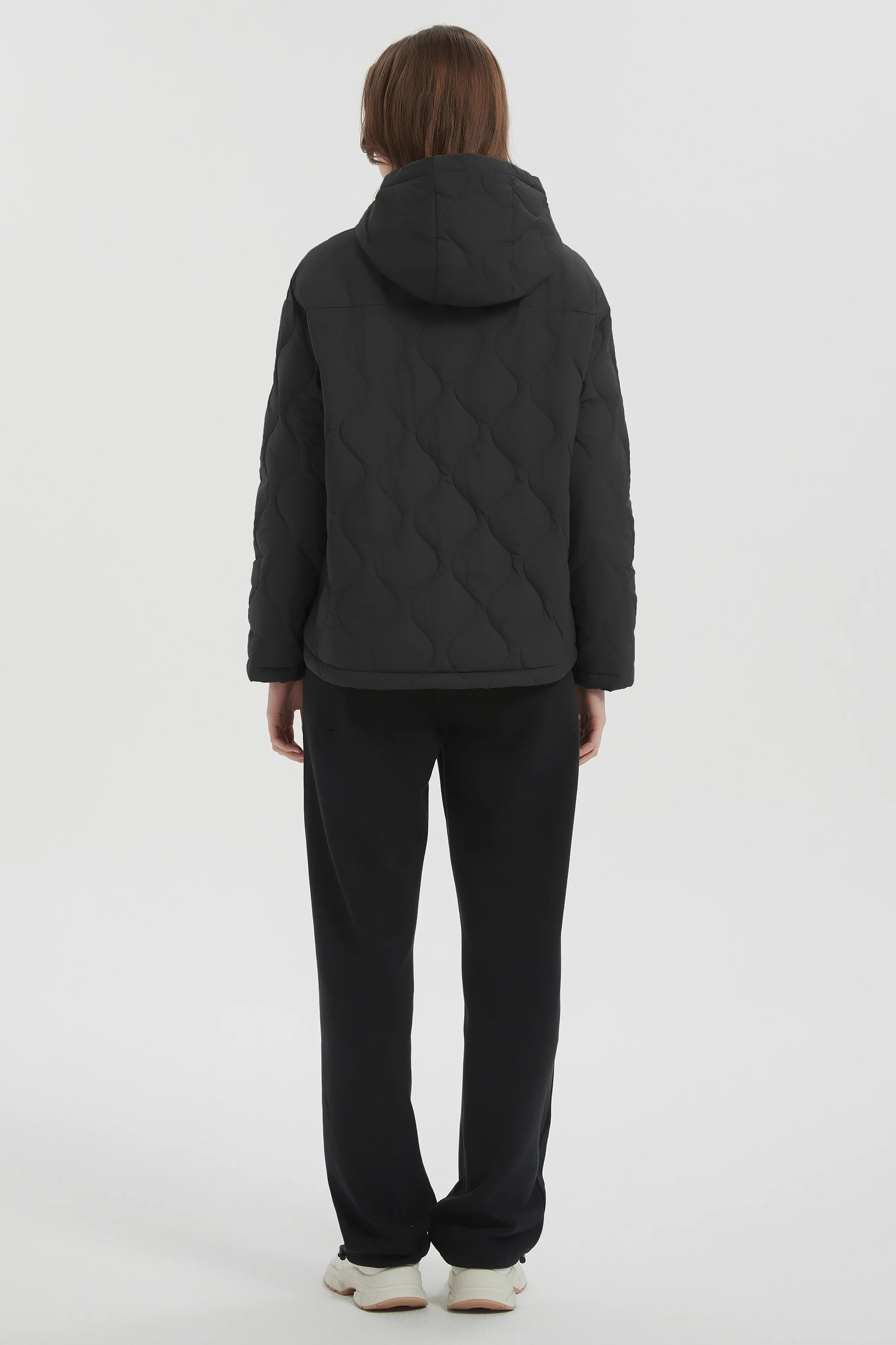 Down Puffer Jacket Half Zip Hoodies Coat - Image 16