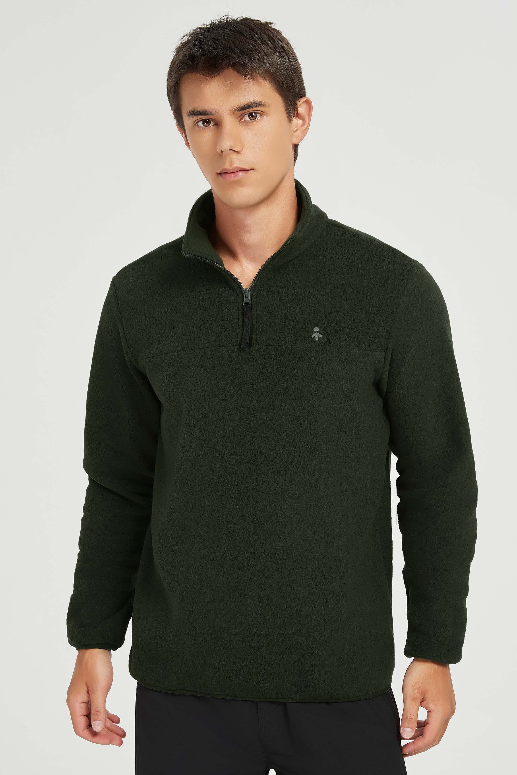 Quarter Zip Fleece Pullover Sweatshirt - Image 3
