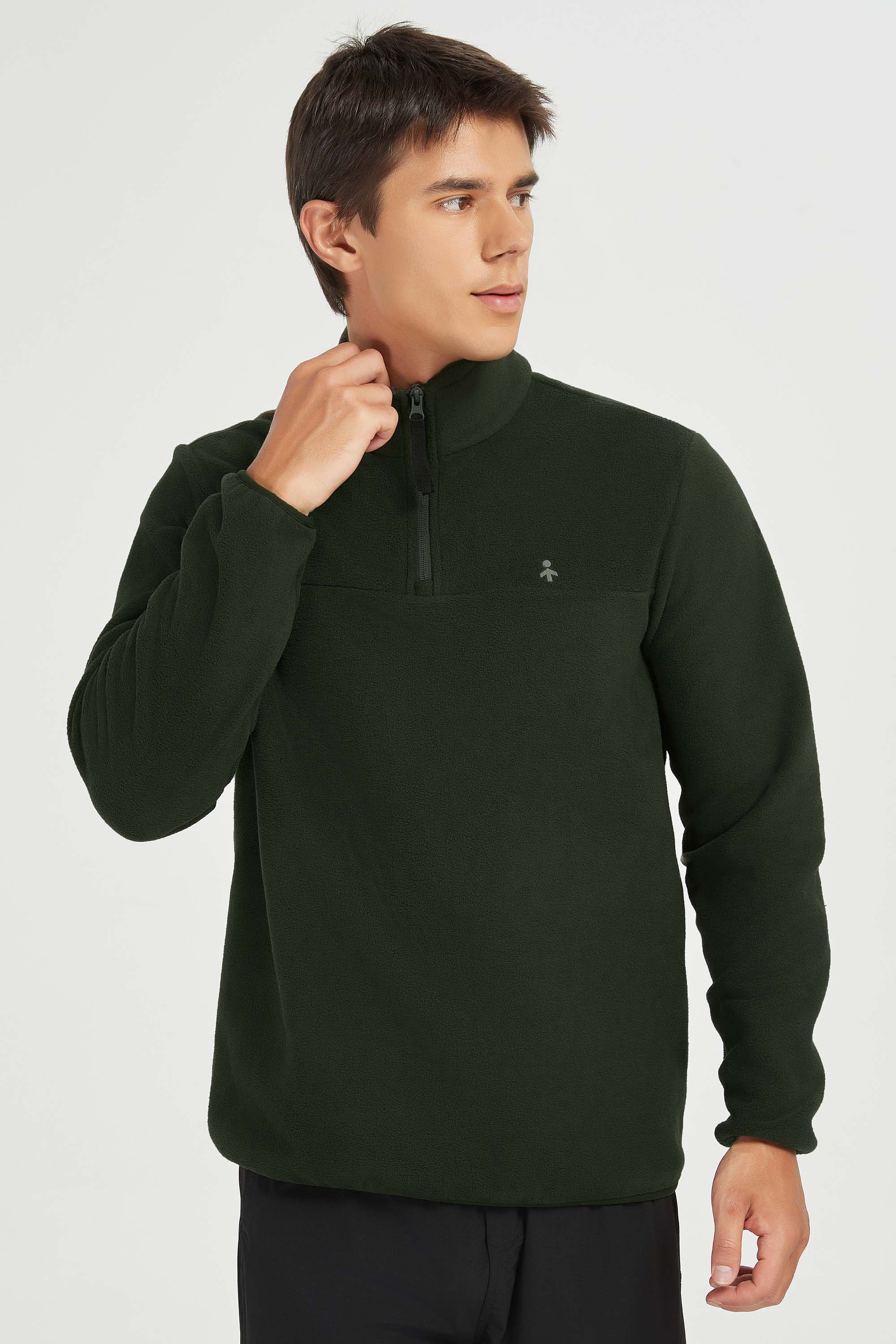 Quarter Zip Fleece Pullover Sweatshirt - Image 4