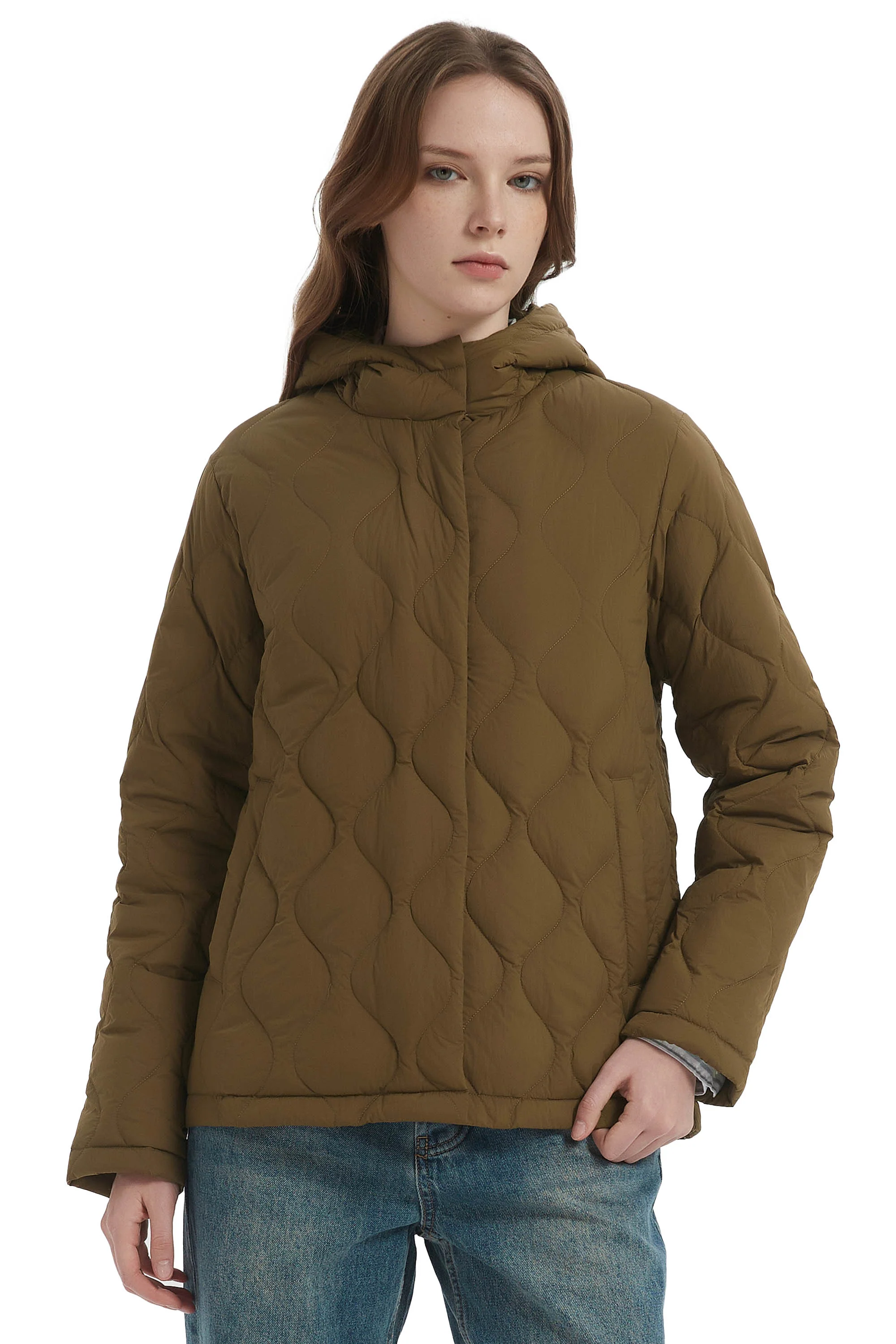 Quilted Down Jacket Lightweight Hooded - Image 12