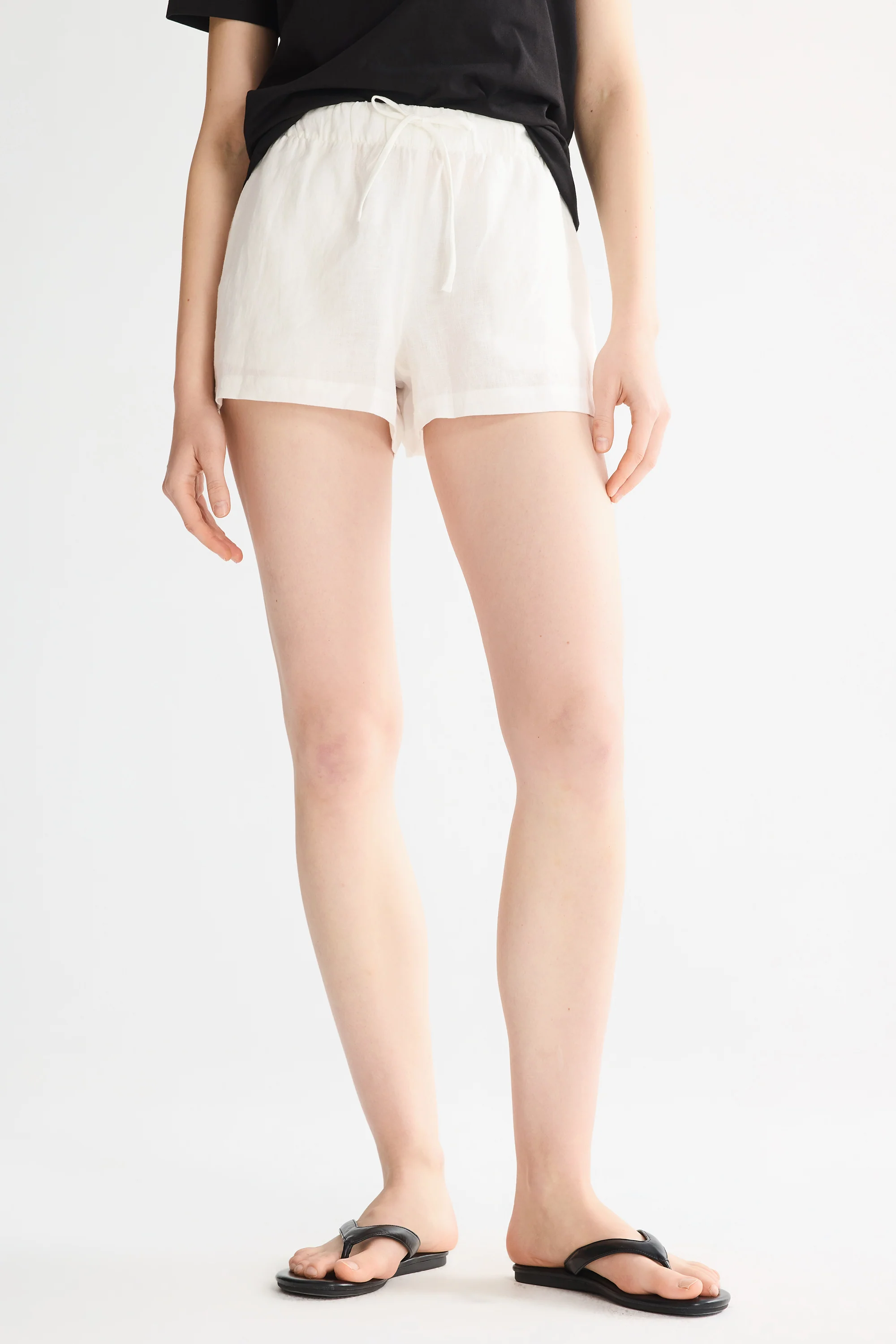 Relaxed Linen Drawstring Shorts - Image 54