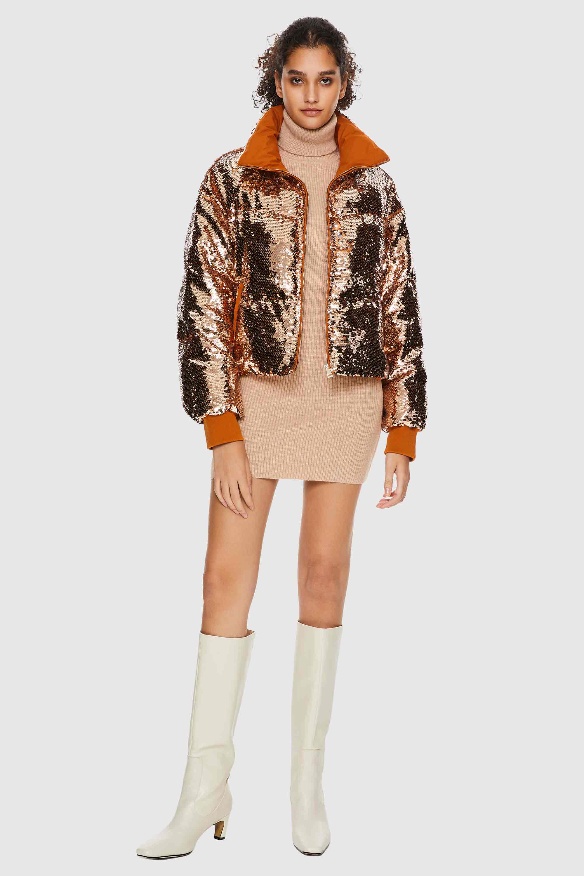 Disco Sequin Down Jacket - Image 11