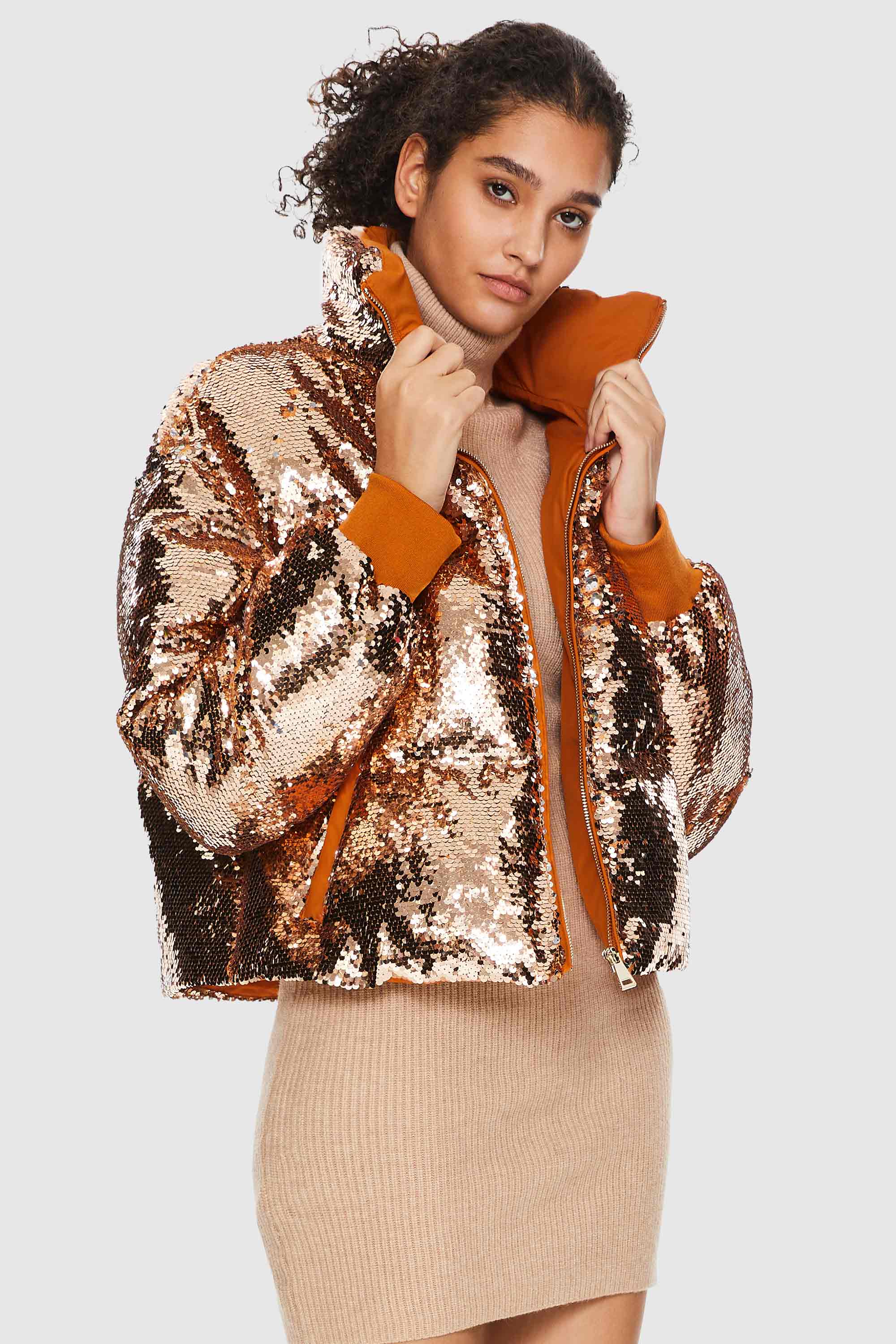 Disco Sequin Down Jacket - Image 12