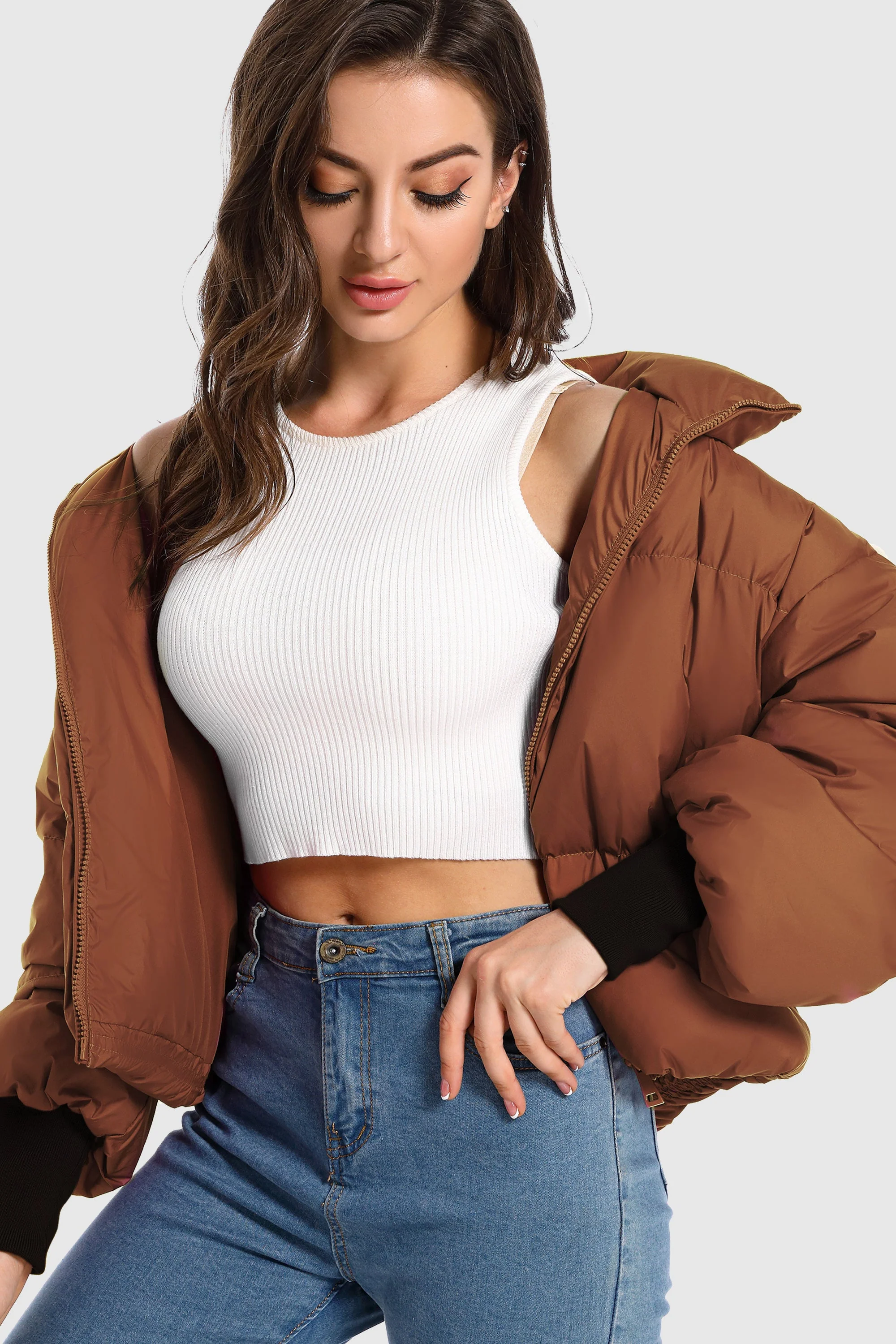 Classics Short Oversized Down Puffer Jacket - Image 105