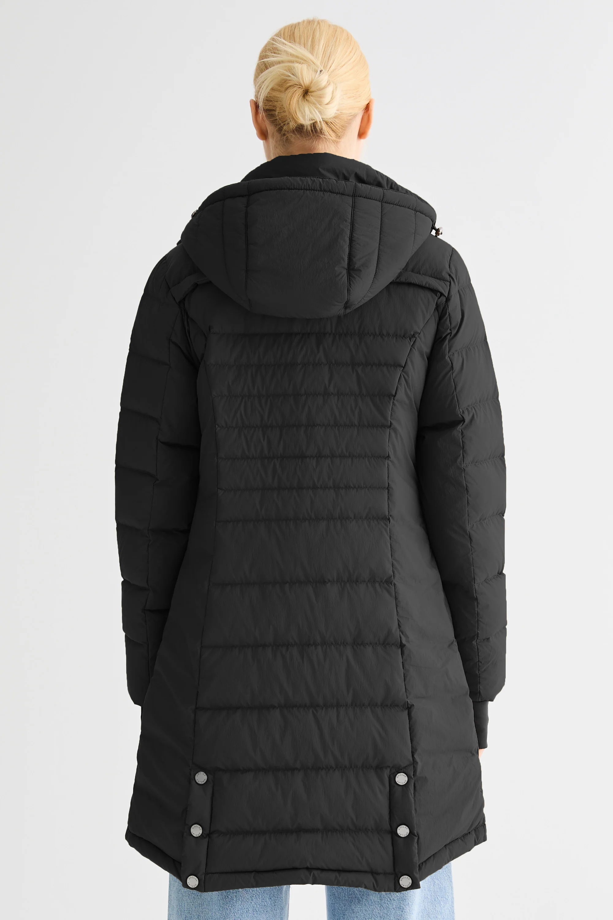 Slant Pocket Zip up Puffer Down Coat - Image 23