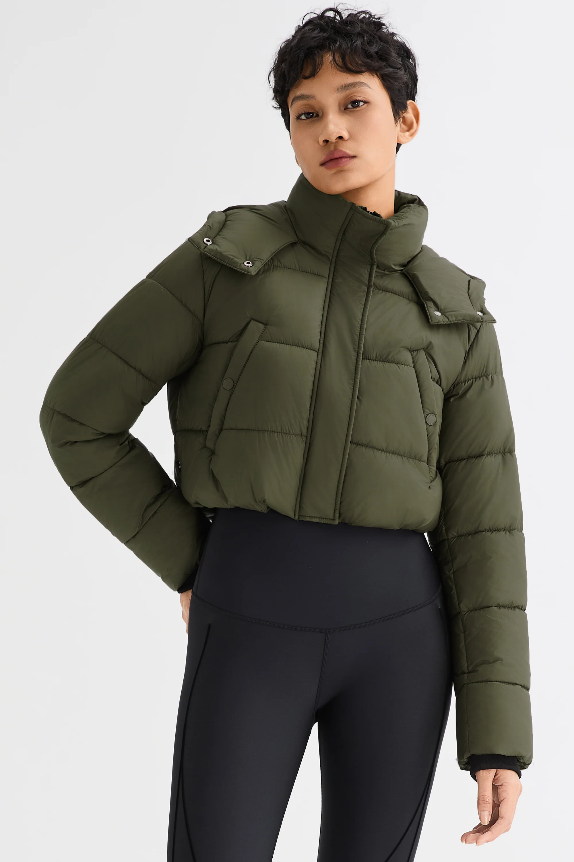 Urban Essential Cropped Lyrella Puffer Jacket - Image 3