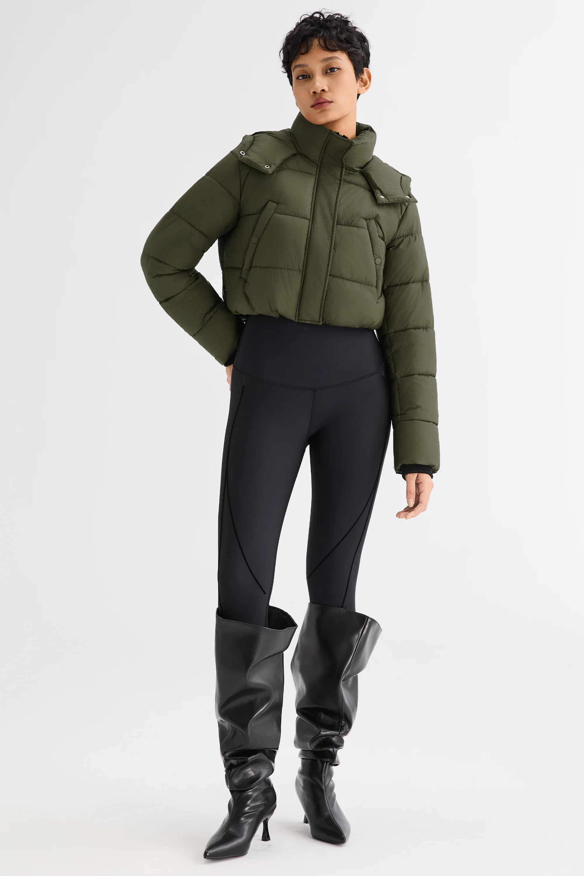 Urban Essential Cropped Lyrella Puffer Jacket - Image 5