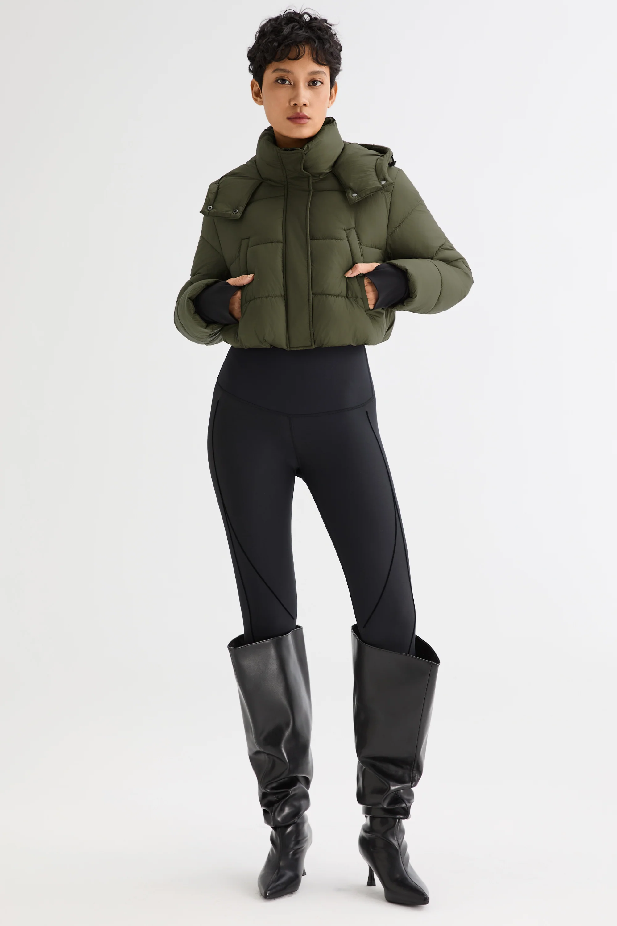 Urban Essential Cropped Lyrella Puffer Jacket - Image 9