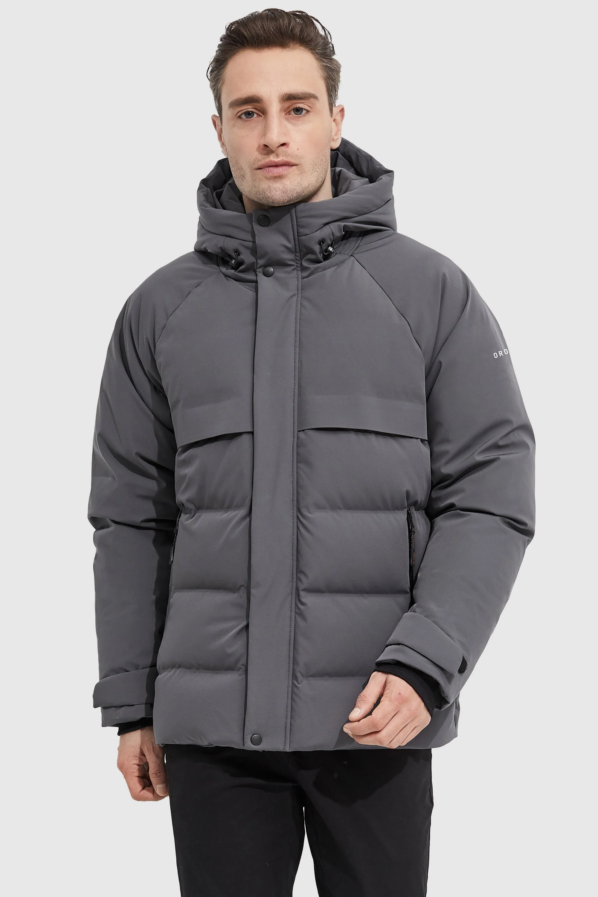 Winter Hood Ribbed Cuff Down Jacket - Image 10