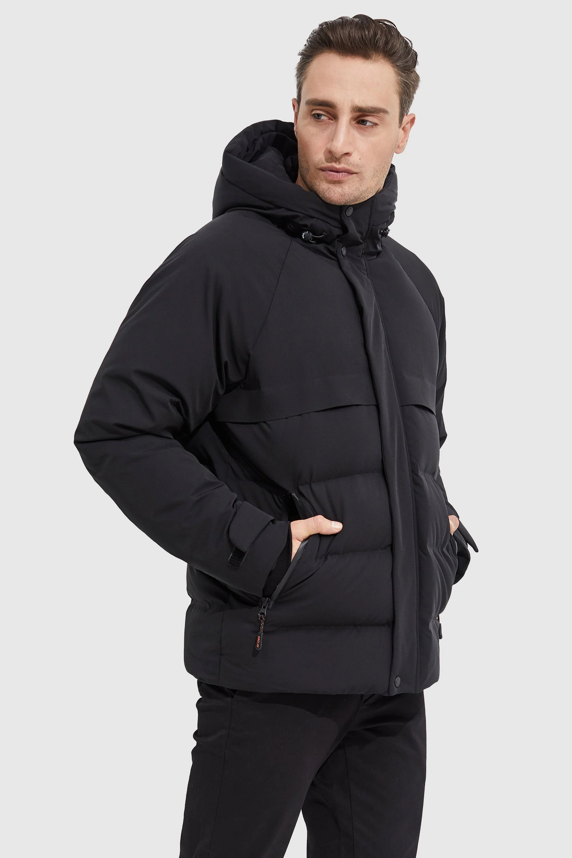 Winter Hood Ribbed Cuff Down Jacket - Image 3
